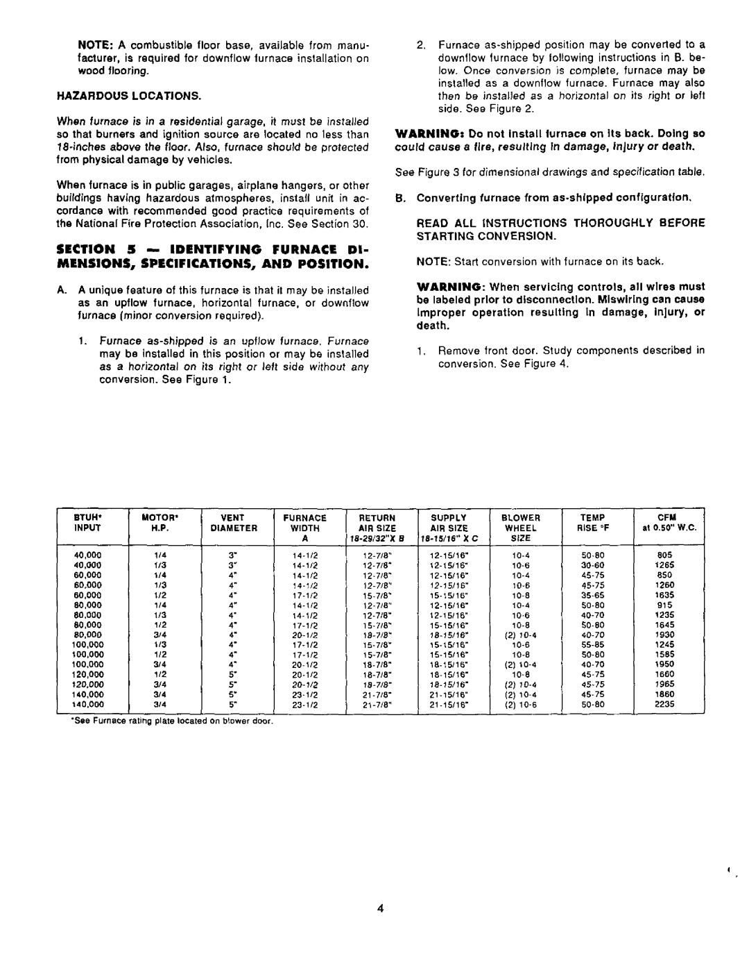 Bard 403293A manual 