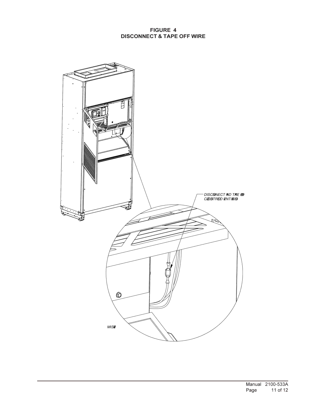 Bard 920-0074 qwserv manual Disconnect & Tape OFF Wire 