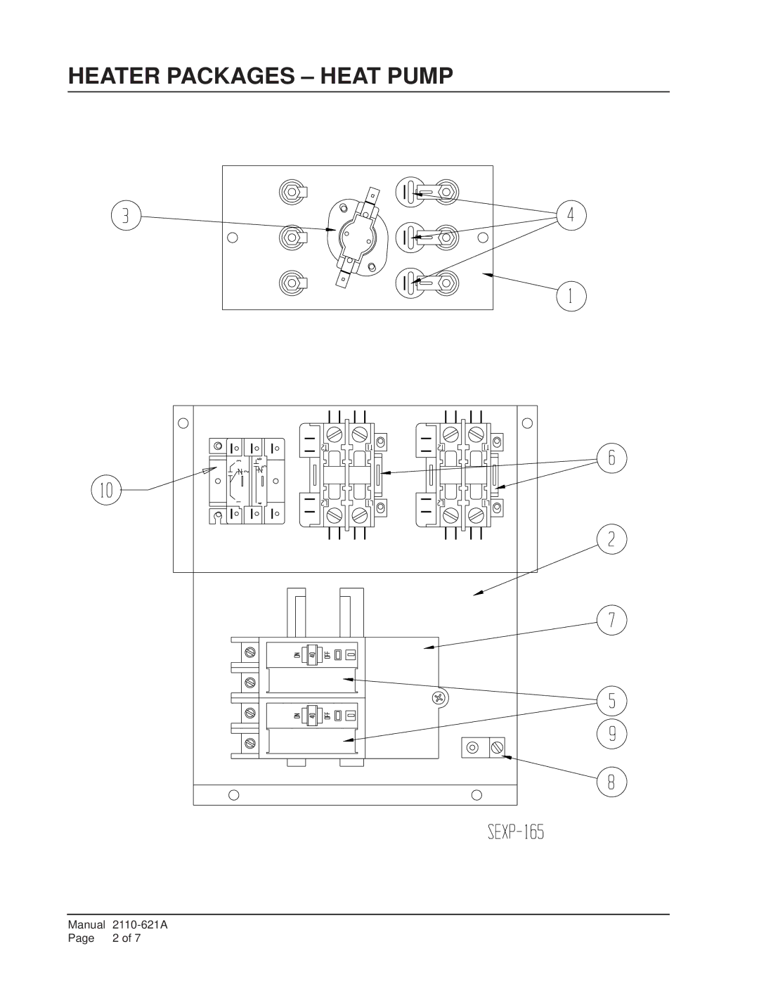 Bard EHWH36-A10, EHWH36-A15, EHWH36-A05, EHWH36TA10, EHWA03-AXH, EHWH03-B09, EHWC03A-C06, EHWH30TA10 Heater Packages Heat Pump 