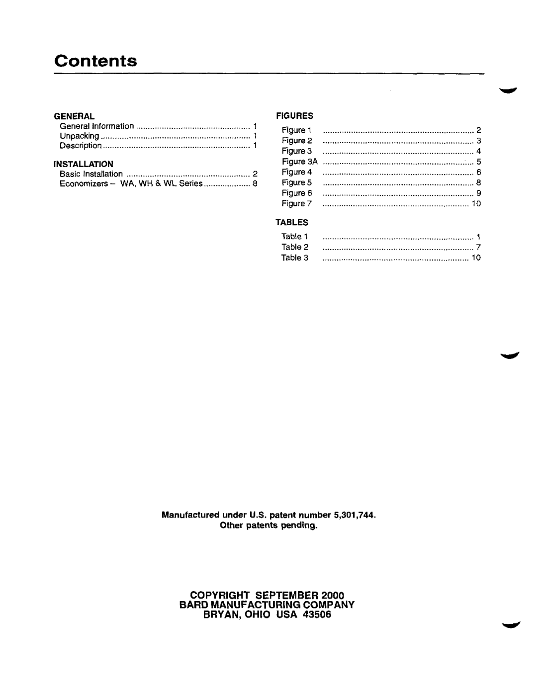 Bard EIFM-2, EIFM-3 manual 