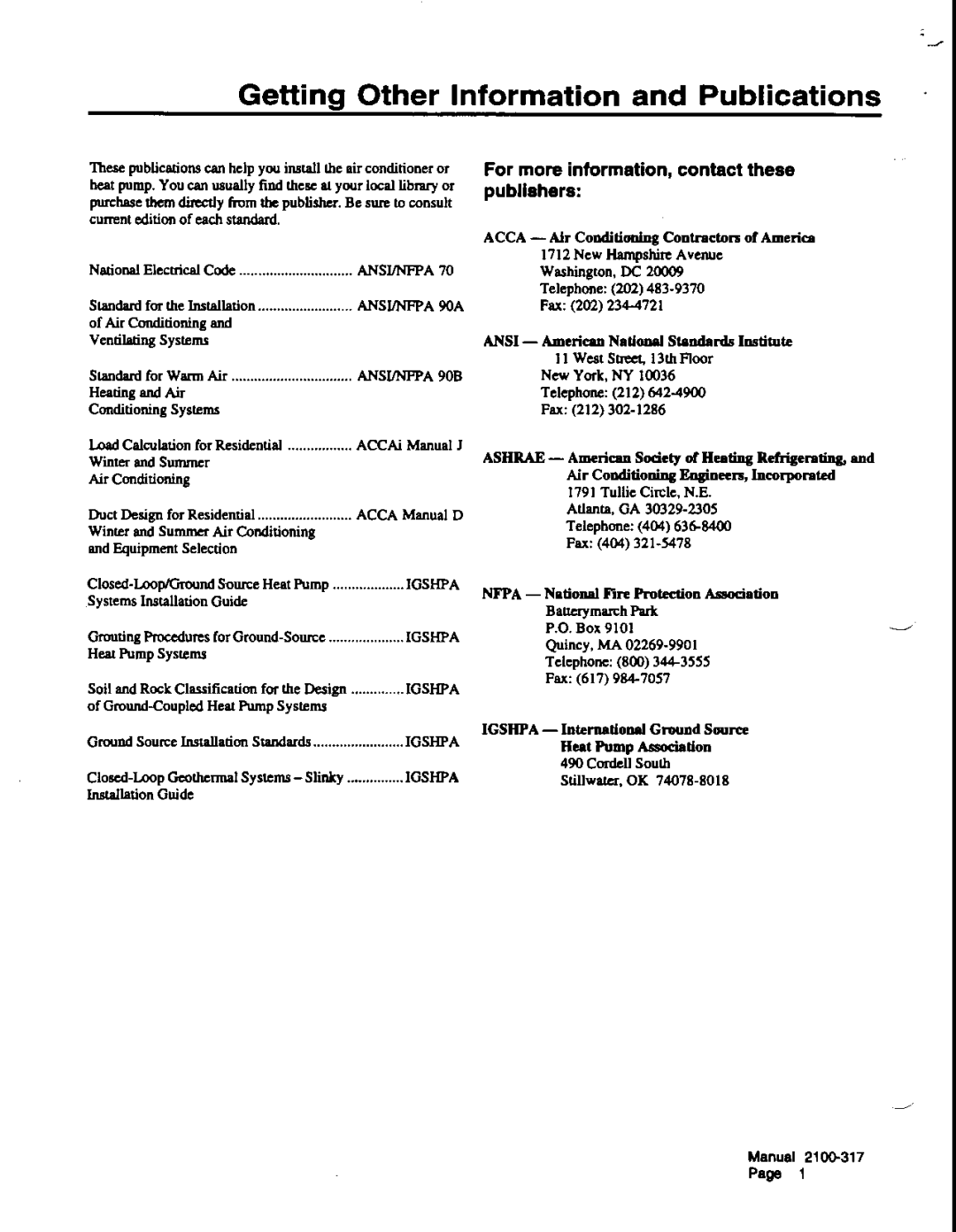 Bard GSVS241-A, GSVS421-A, GSVS361-A, GSVS301-A manual 