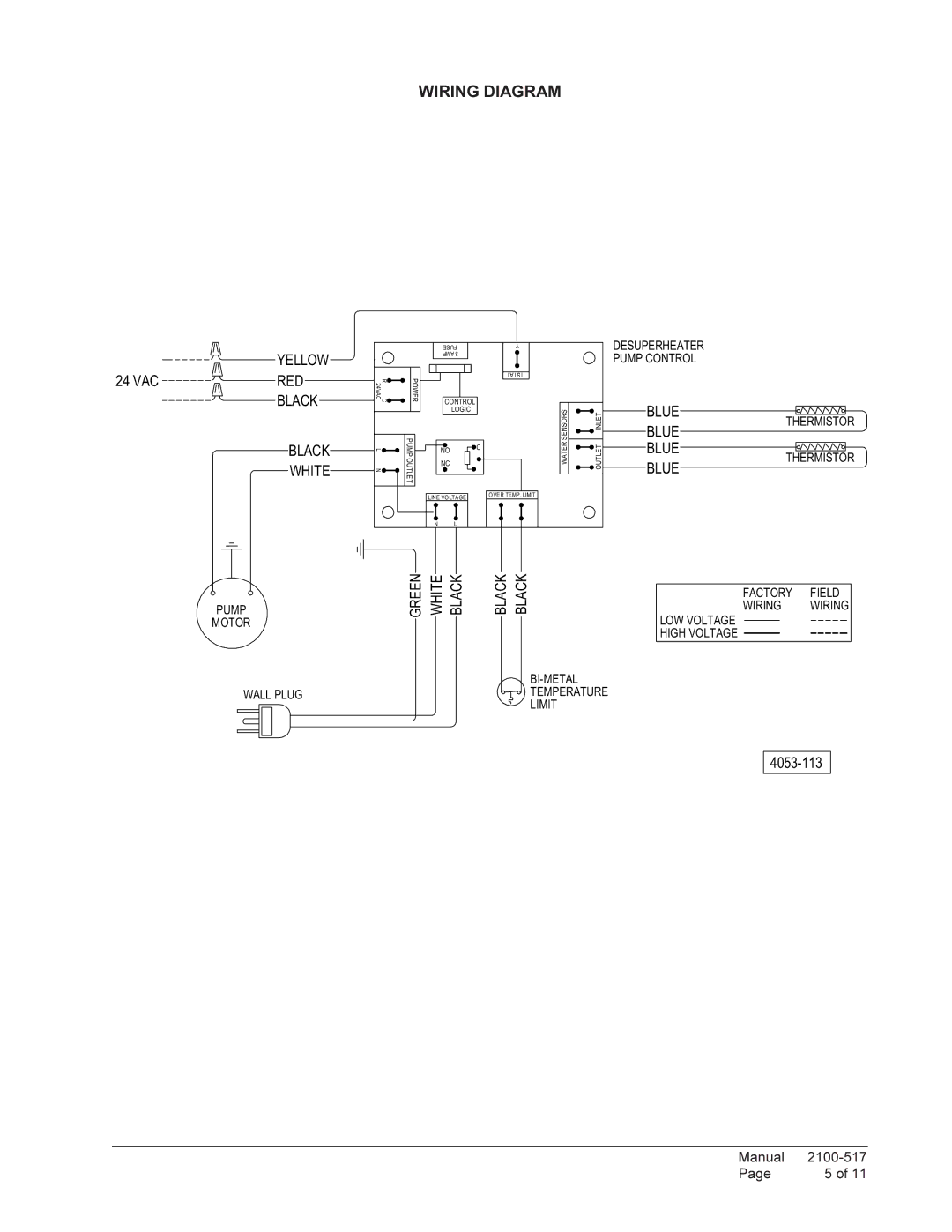 Bard GVDM-26 installation instructions Wiring Diagram, Vacred Black White 
