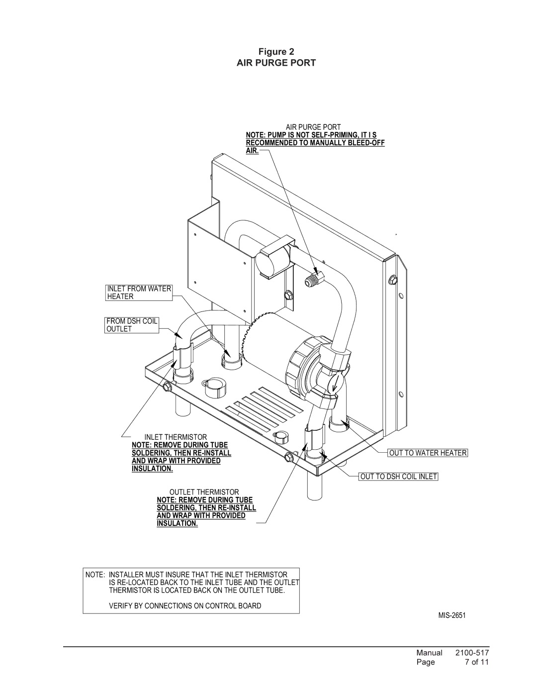 Bard GVDM-26 installation instructions AIR Purge Port, SOLDERING, then RE-INSTALL Wrap with Provided Insulation 