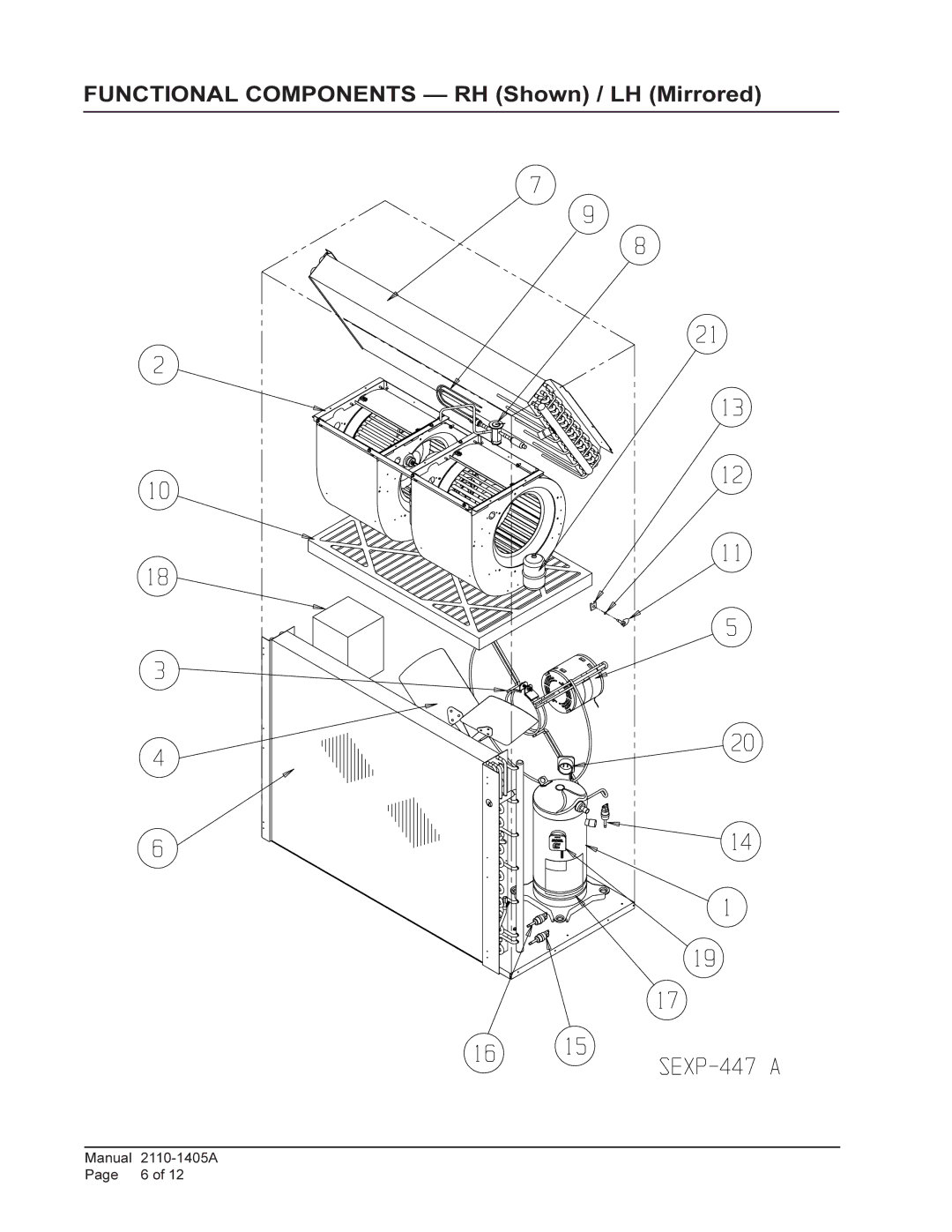 Bard HL5S2KA, HA4S3KA, HA5S3KA, HL4S2KA manual Functional Components RH Shown / LH Mirrored 