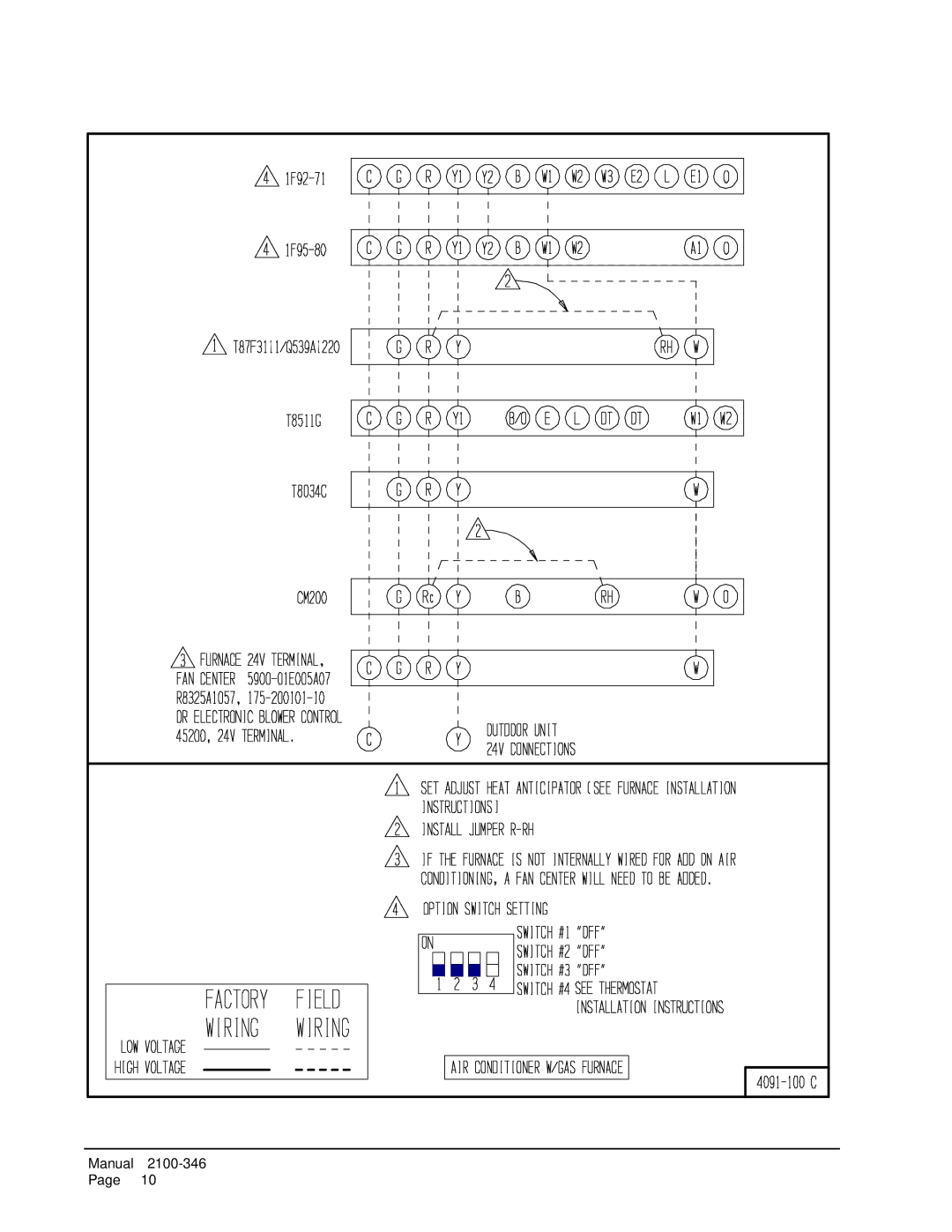 Bard HAC481-AD040, HAC421-AD040, HAC601-AD040, HAC481-BD040, HAC601-BD040, HAC181-AD040, HAC241-AD040 Manual 2100-346 