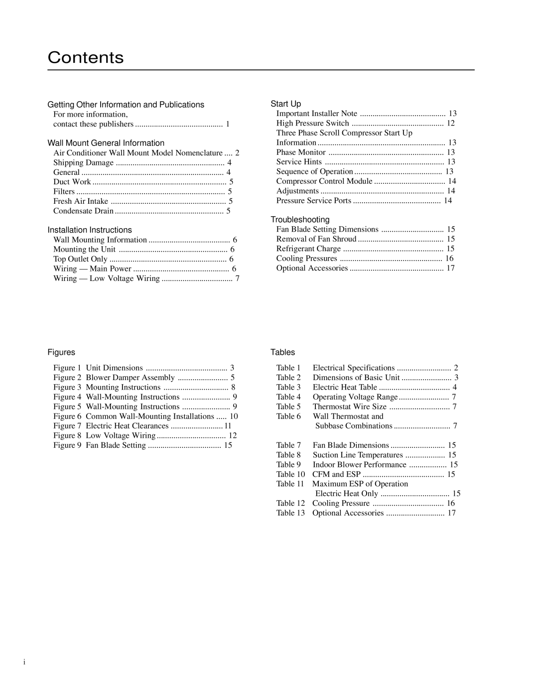 Bard MIS-656 installation instructions Contents 