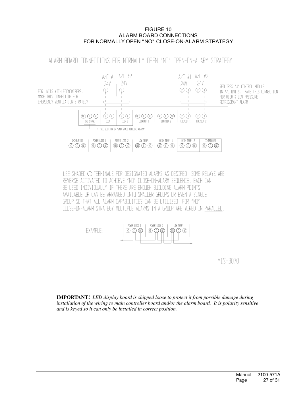 Bard MV4000 installation instructions Manual 2100-571A 