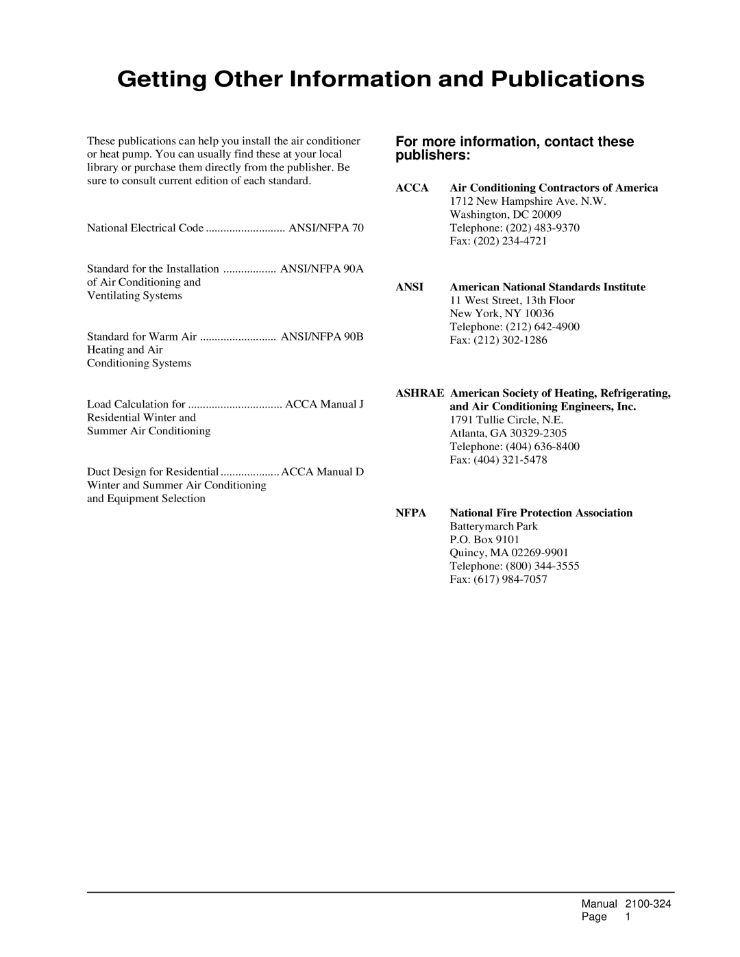 Bard P1148A1, P1142A3, P1060A1 installation instructions Getting Other Information and Publications 