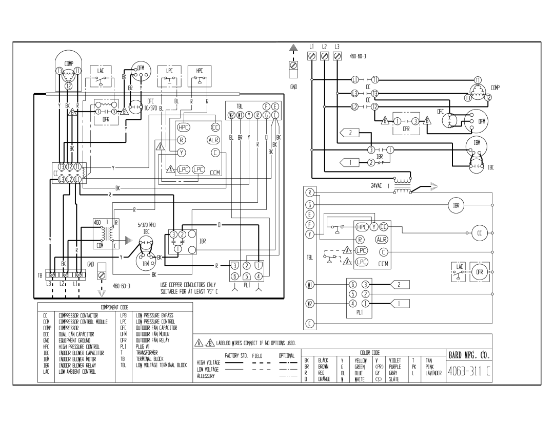 Bard P1224A2, P1124A3 installation instructions 