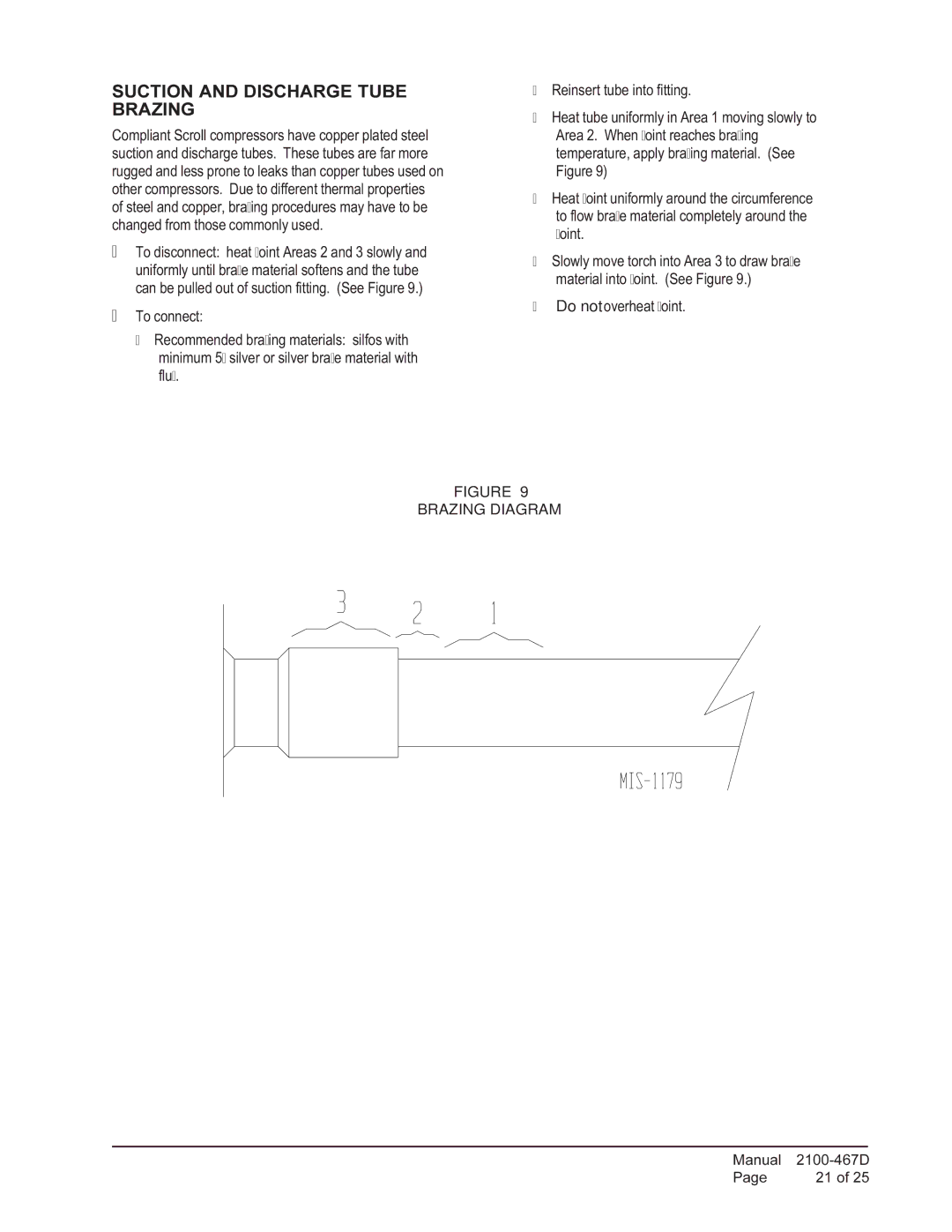 Bard PA13241-A, PA13361-A, PA13301-A, PA13361-B installation instructions Suction and Discharge Tube Brazing, Brazing Diagram 