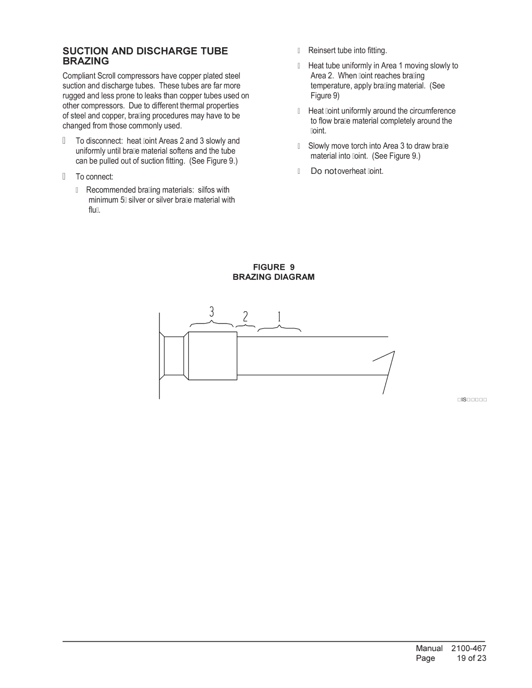 Bard PA13481-B, PA13421-A, PA13481-A, PA13601-A, PA13421-B, PA13601-B Suction and Discharge Tube Brazing, Brazing Diagram 