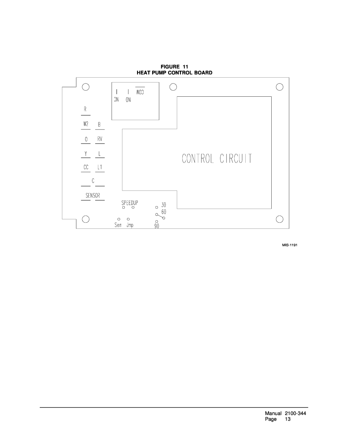 Bard PH1230, PH1236, PH1224 installation instructions Figure Heat Pump Control Board, MIS-1191 