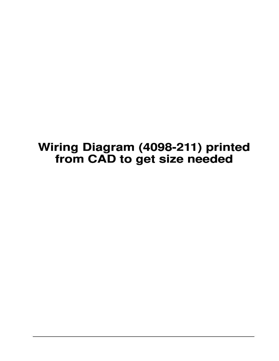 Bard PH1224, PH1230, PH1236 Wiring Diagram 4098-211printed, from CAD to get size needed, Manual 2100-344Page 