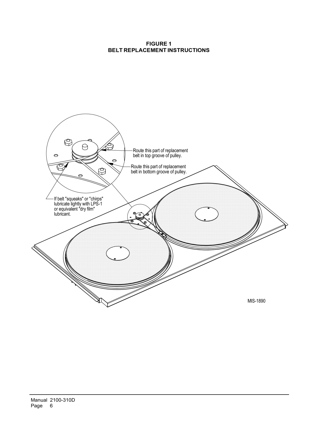 Bard QERV-A4B, QERV2-A4B manual Belt Replacement Instructions 