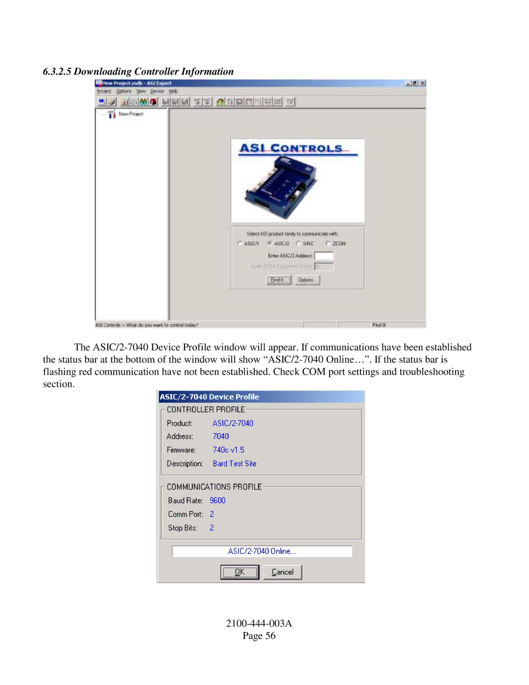 Bard TCS22-***-003 manual Downloading Controller Information 