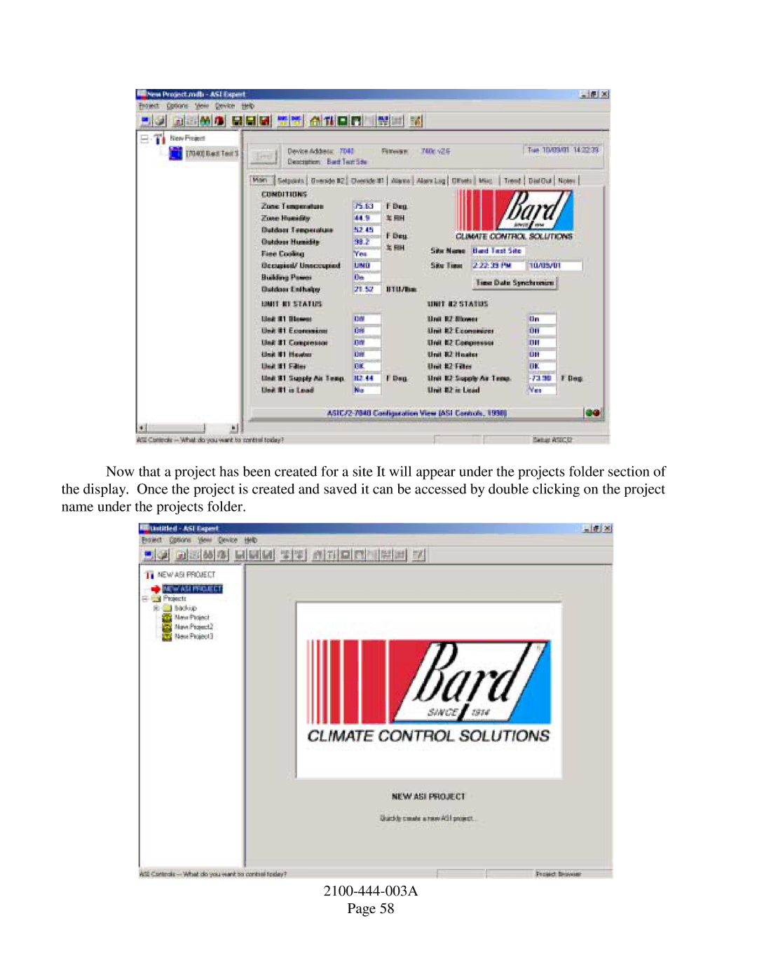 Bard TCS22-***-003 manual 