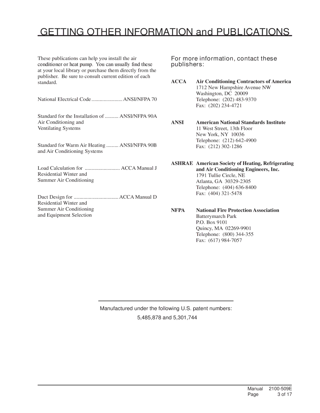 Bard W12A2-A installation instructions Getting Other Information and Publications 