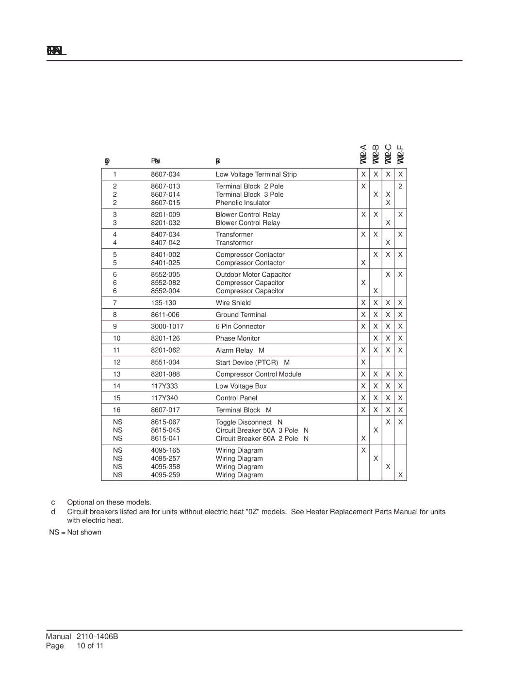 Bard W60L2, W48L2, W42L2 manual W70L2-A W70L2-B W70L2-C W70L2-F 