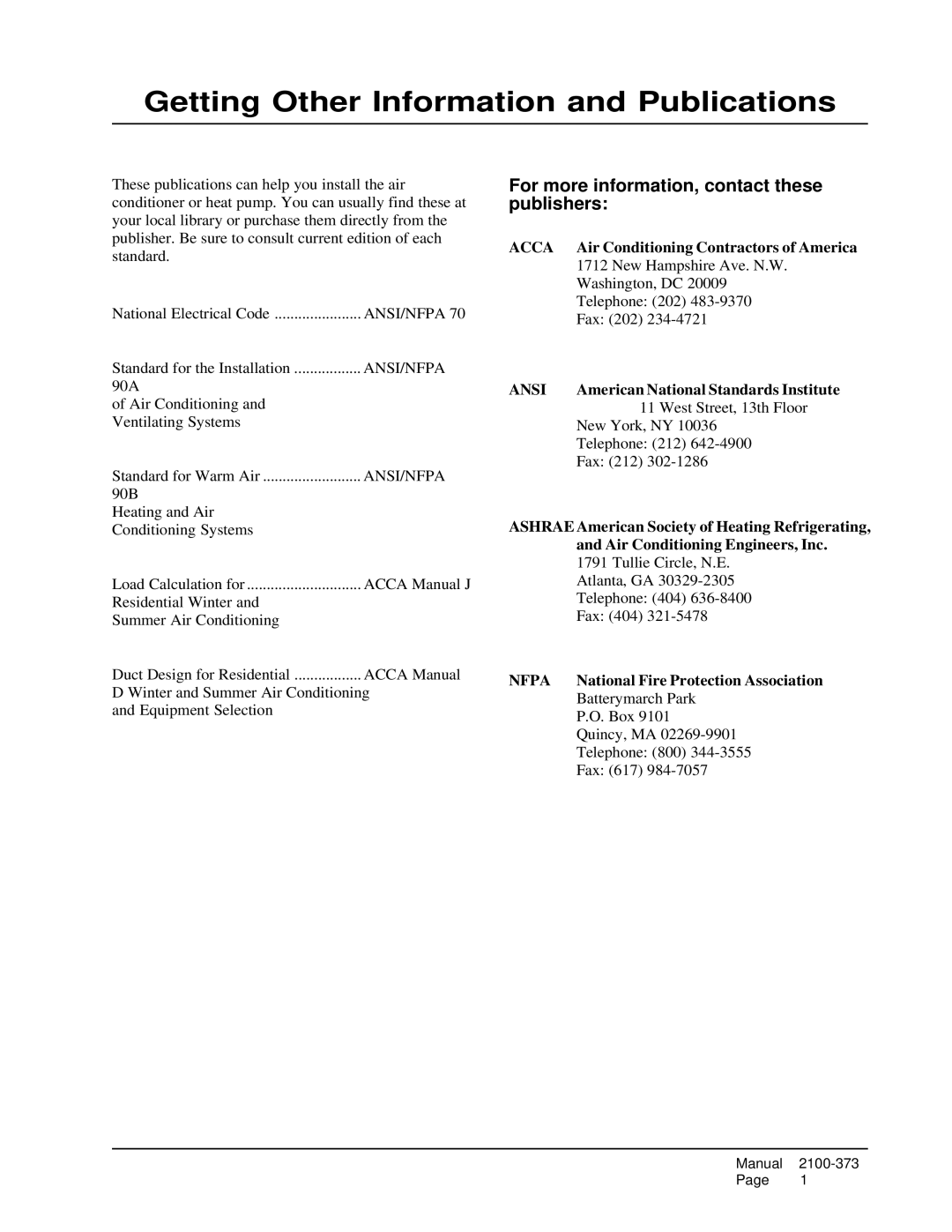 Bard WH183, WH242 installation instructions Getting Other Information and Publications 