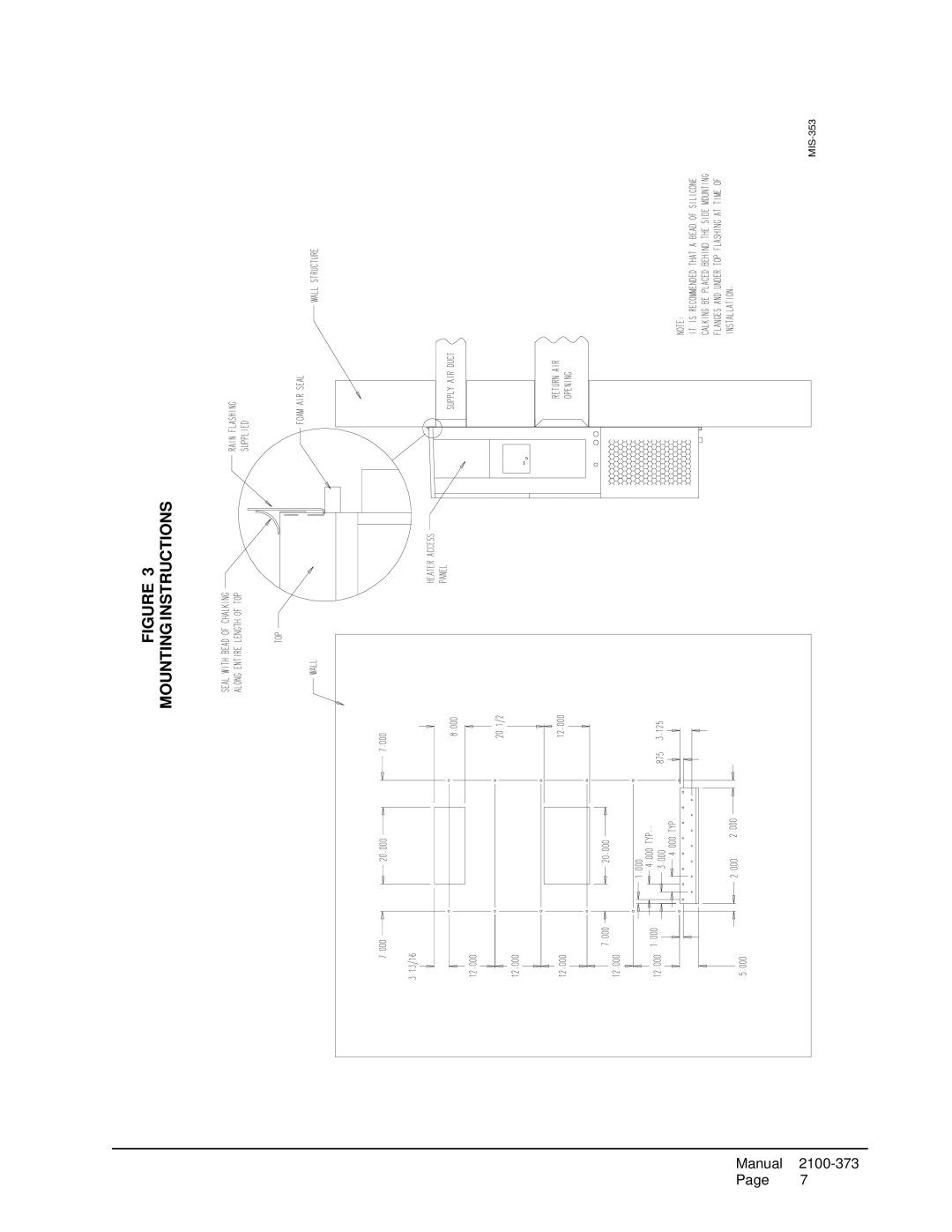 Bard WH183, WH242 installation instructions Mounting Instructions 