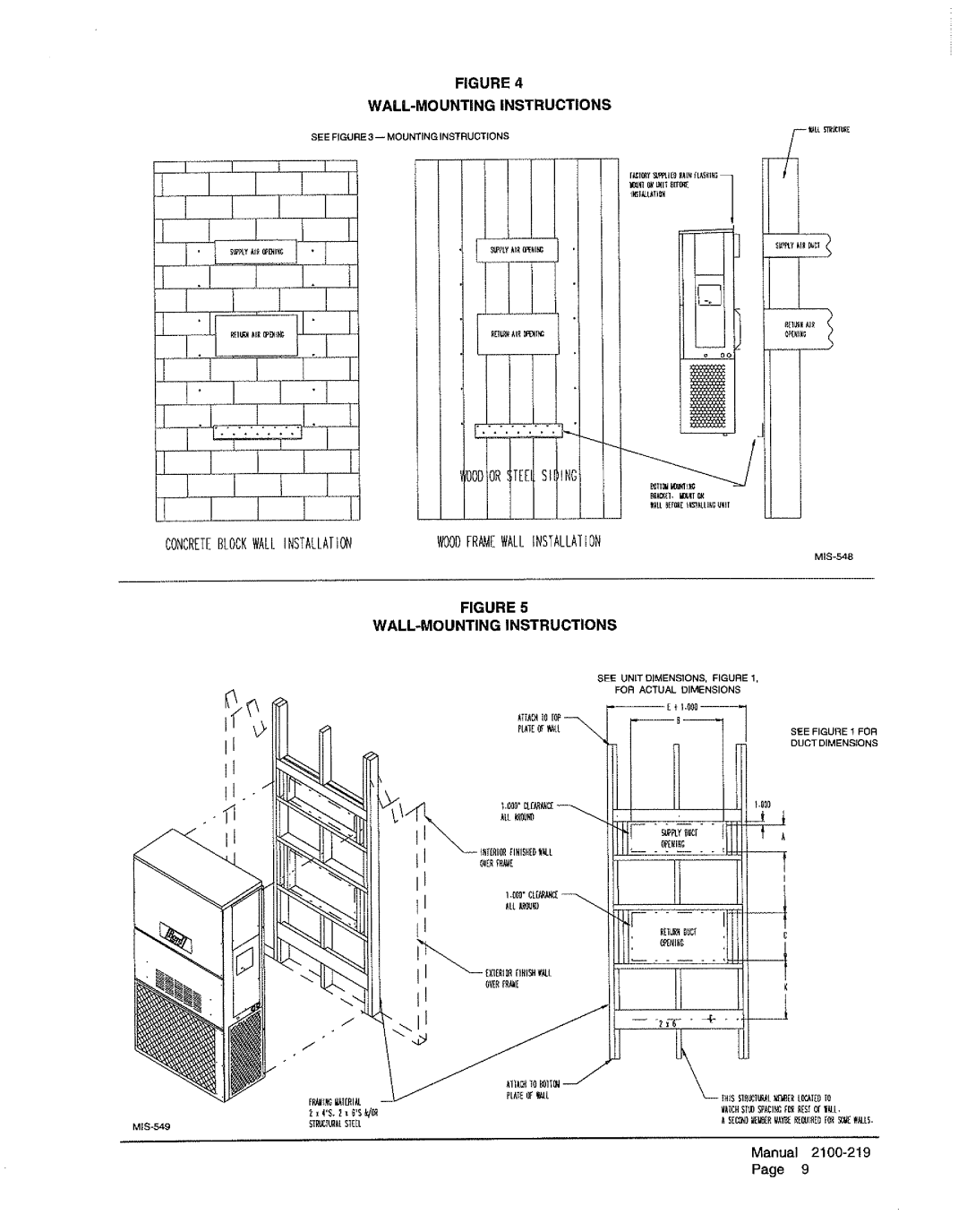 Bard WH421, WH482, WH602 manual 