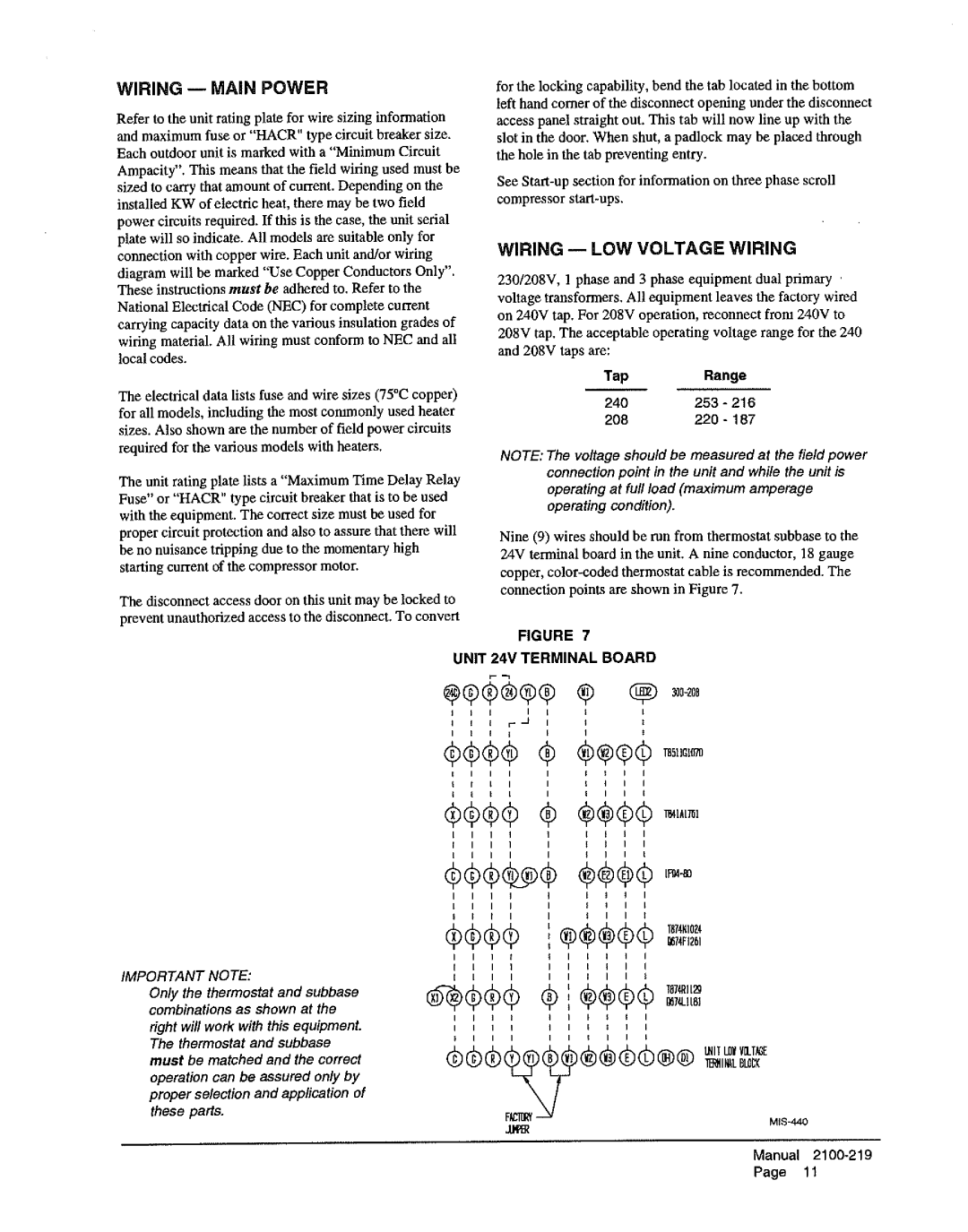 Bard WH602, WH482, WH421 manual 