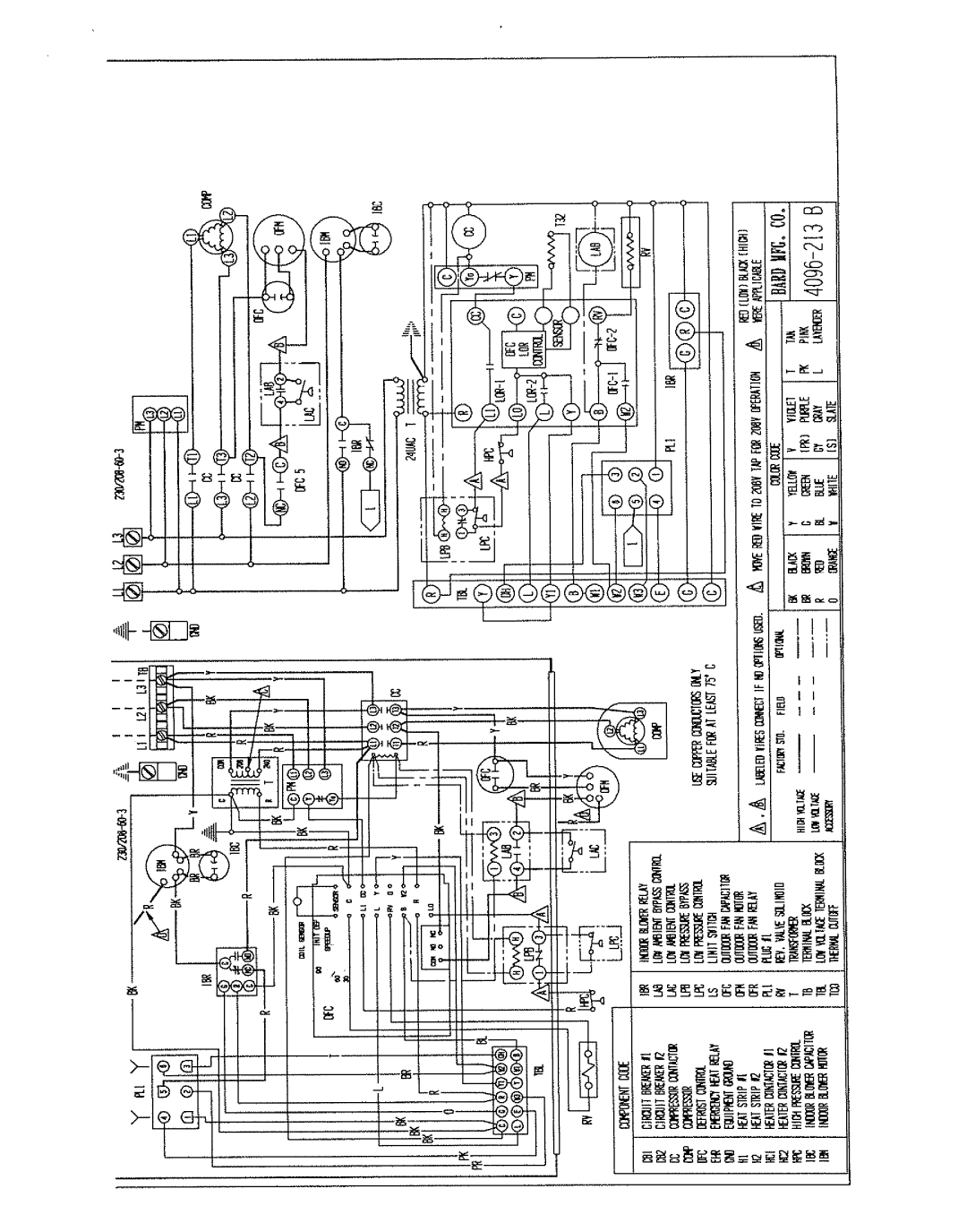 Bard WH482, WH602, WH421 manual 