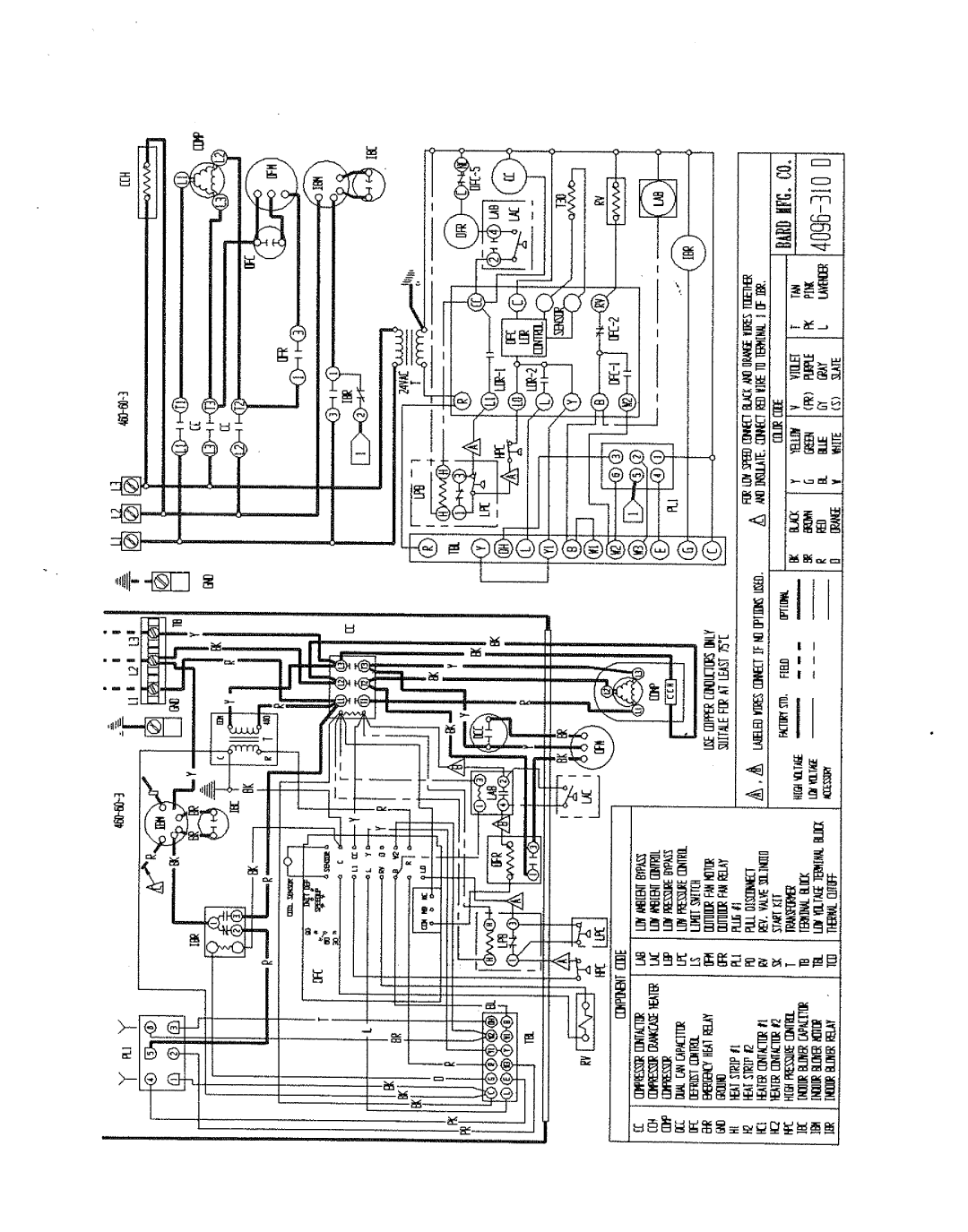 Bard WH602, WH482, WH421 manual 