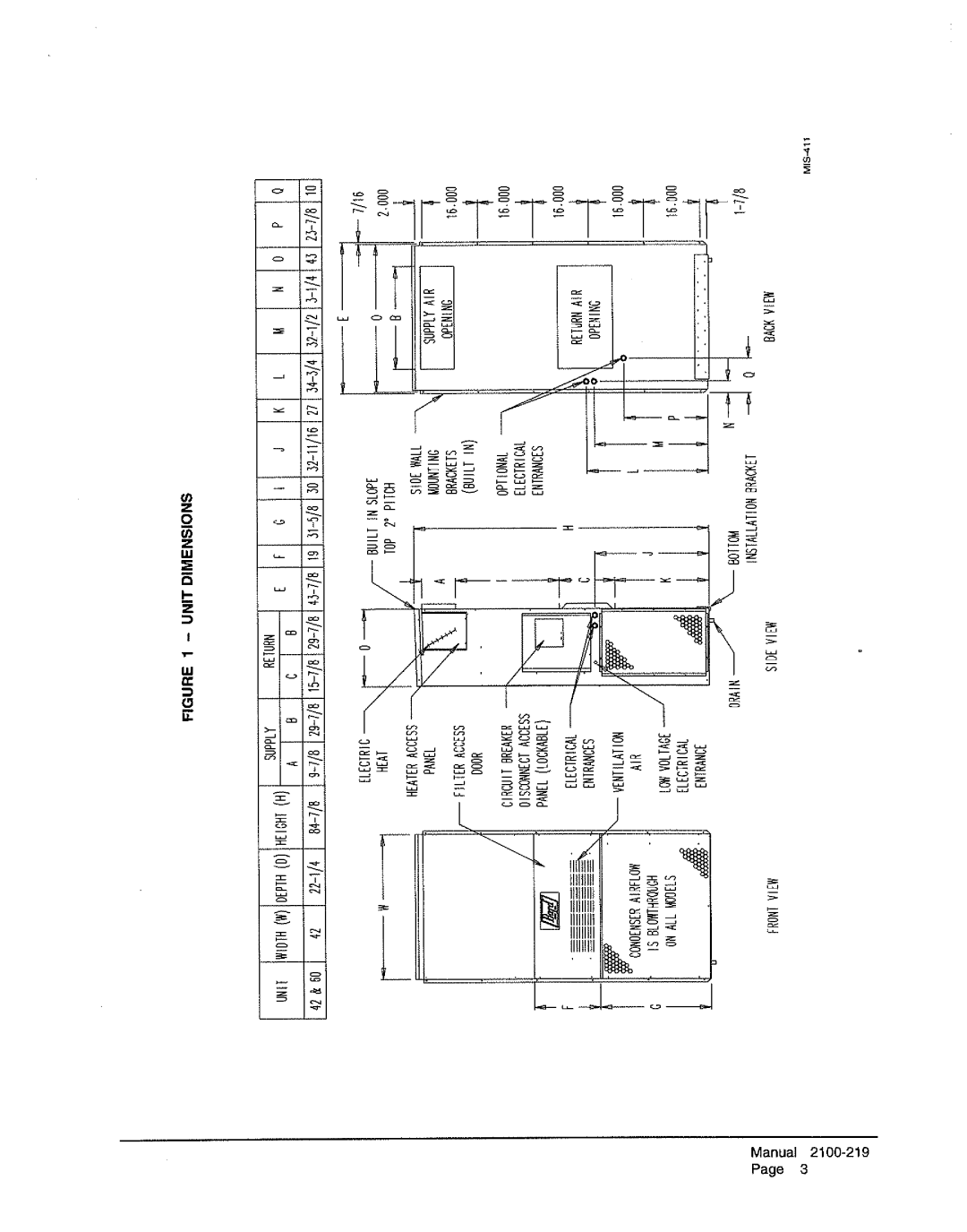 Bard WH421, WH482, WH602 manual 