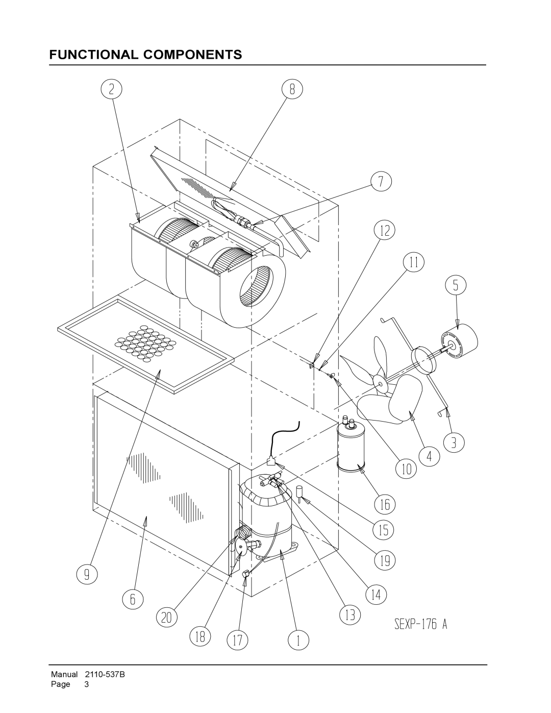 Bard WH483 manual Functional Components 