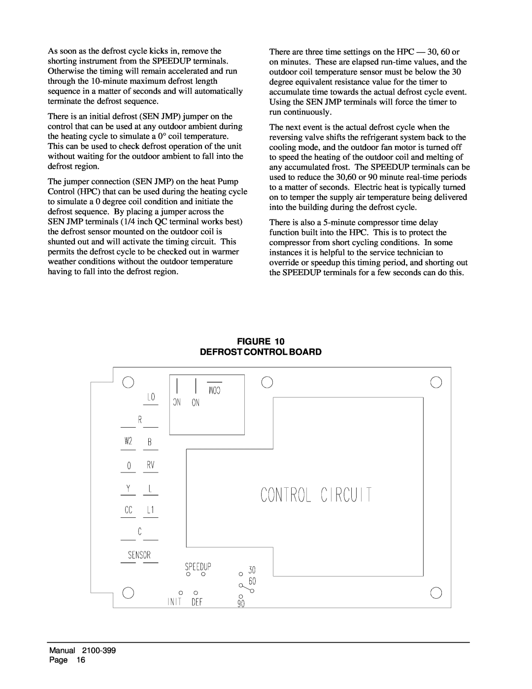 Bard WH602, WH483, WH421 installation instructions Figure Defrost Control Board 