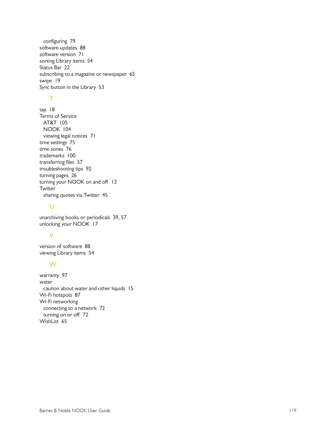 Barnes & Noble BNRV300 manual Version of software 88 viewing Library items 