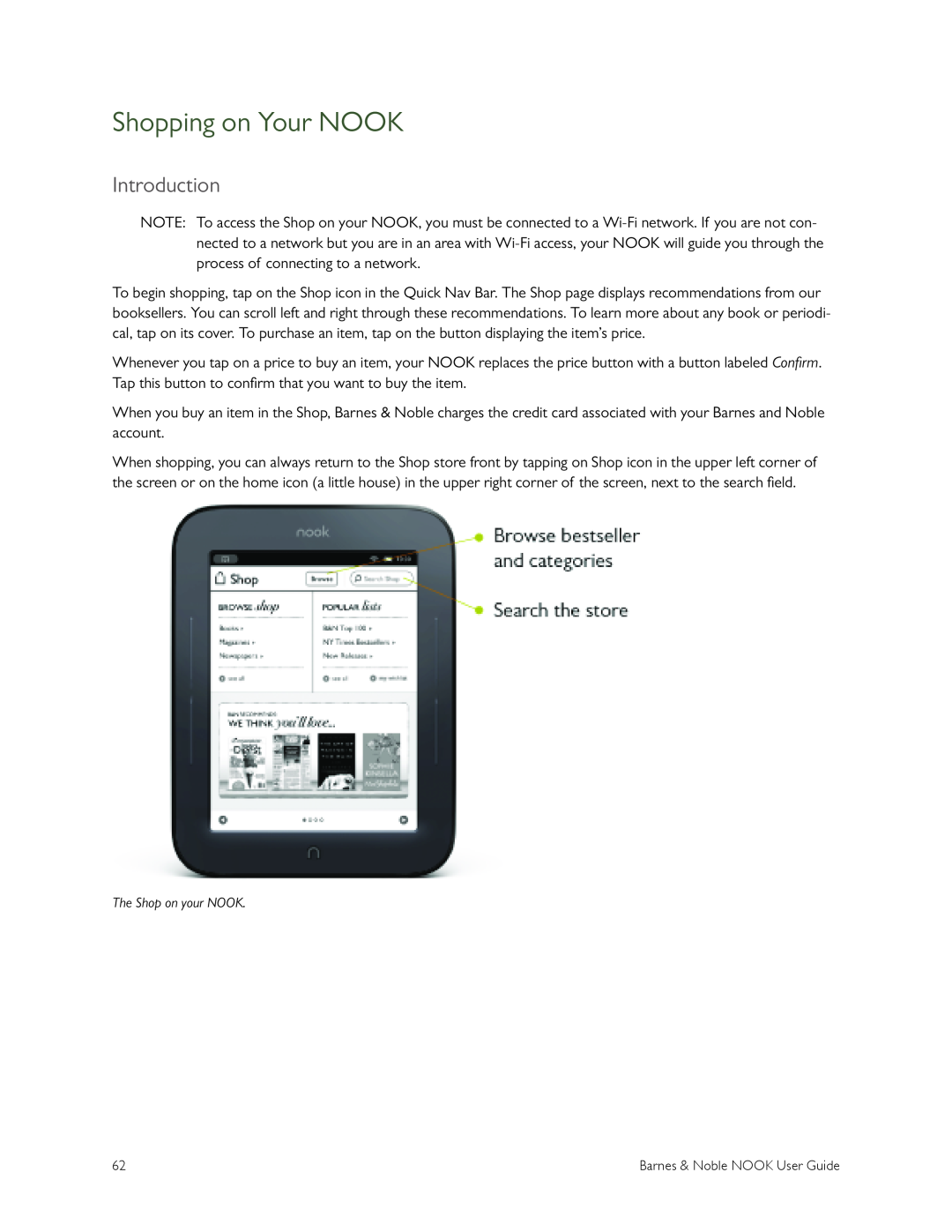 Barnes & Noble BNRV300 manual Shopping on Your NOOK, Introduction 