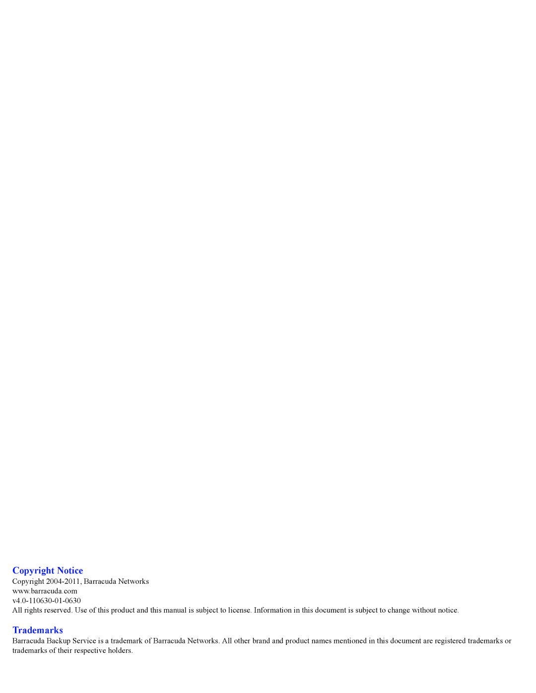 Barracuda Networks 4 manual Copyright Notice 