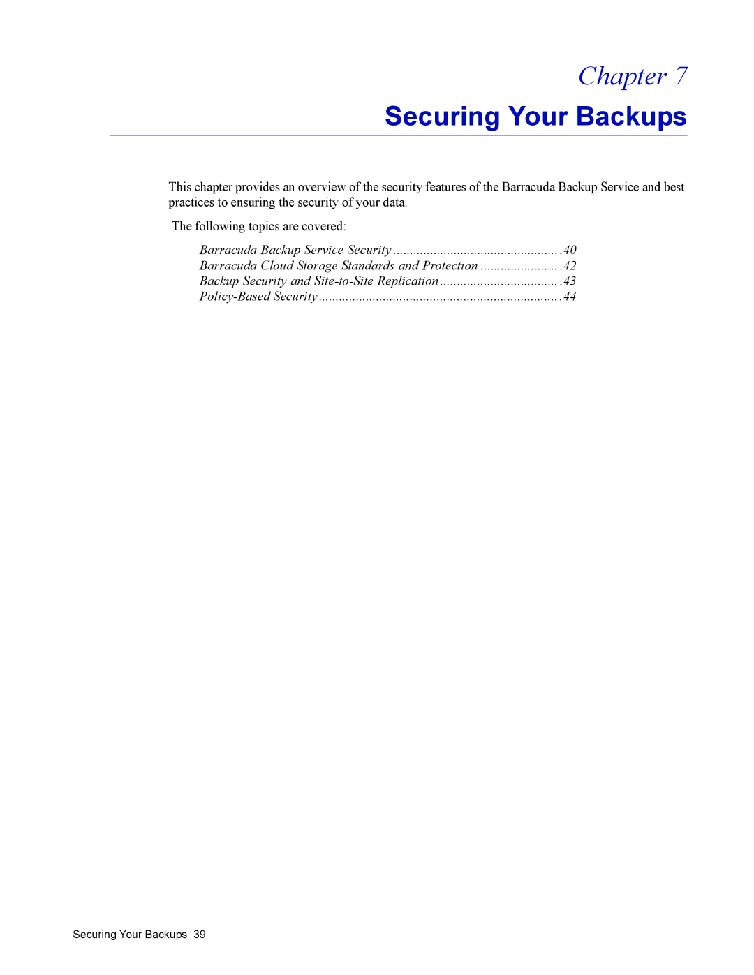 Barracuda Networks 4 manual Securing Your Backups 