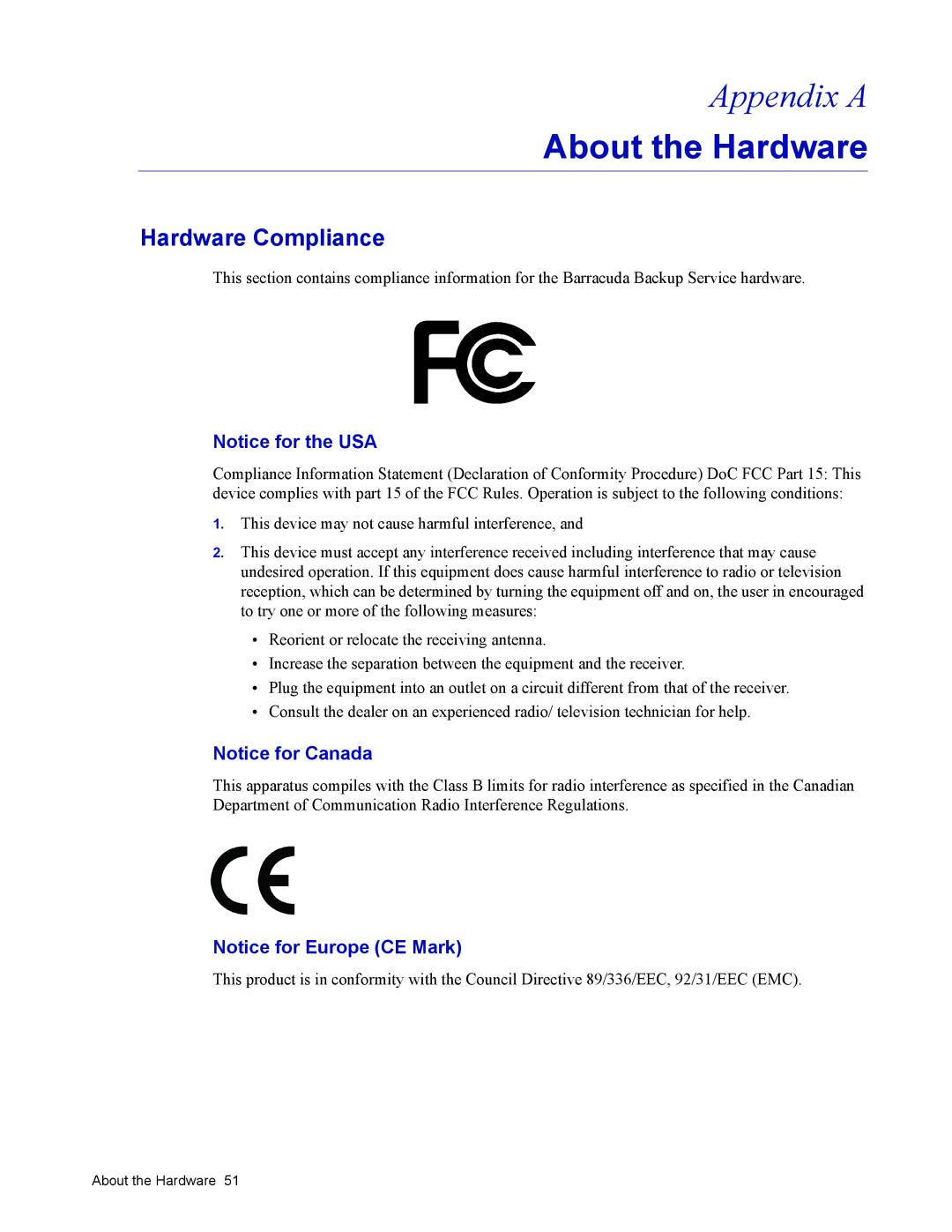 Barracuda Networks 4 manual About the Hardware, Hardware Compliance 