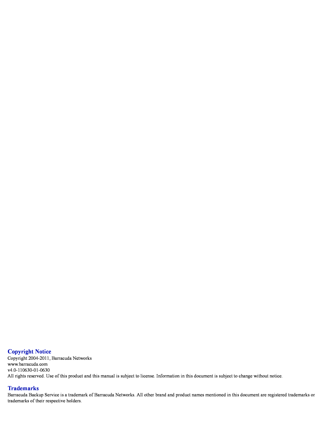 Barracuda Networks 4 manual Copyright Notice, Trademarks 