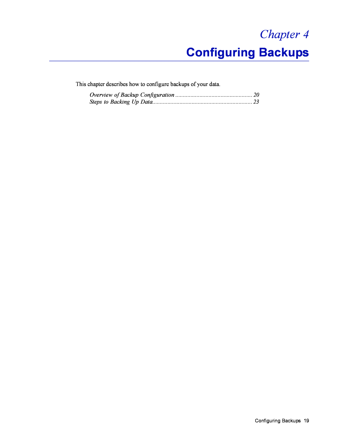 Barracuda Networks 4 manual Configuring Backups, Chapter, This chapter describes how to configure backups of your data 