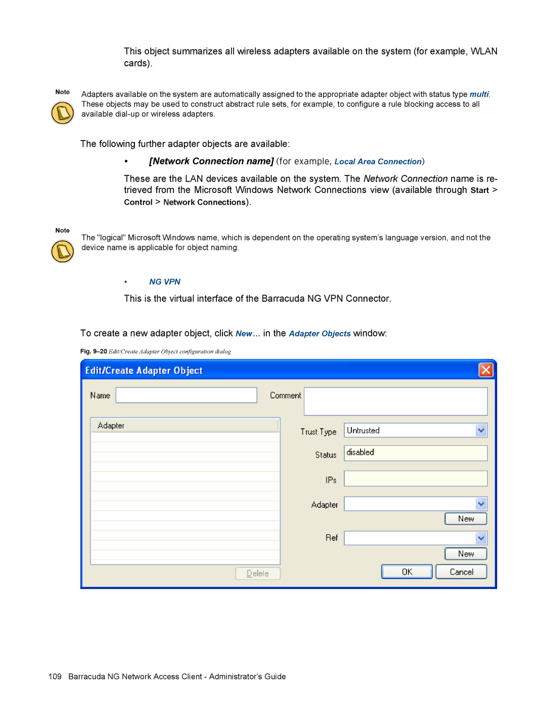 Barracuda Networks VERSION SP4 Network Connection name for example, Local Area Connection, Control Network Connections 