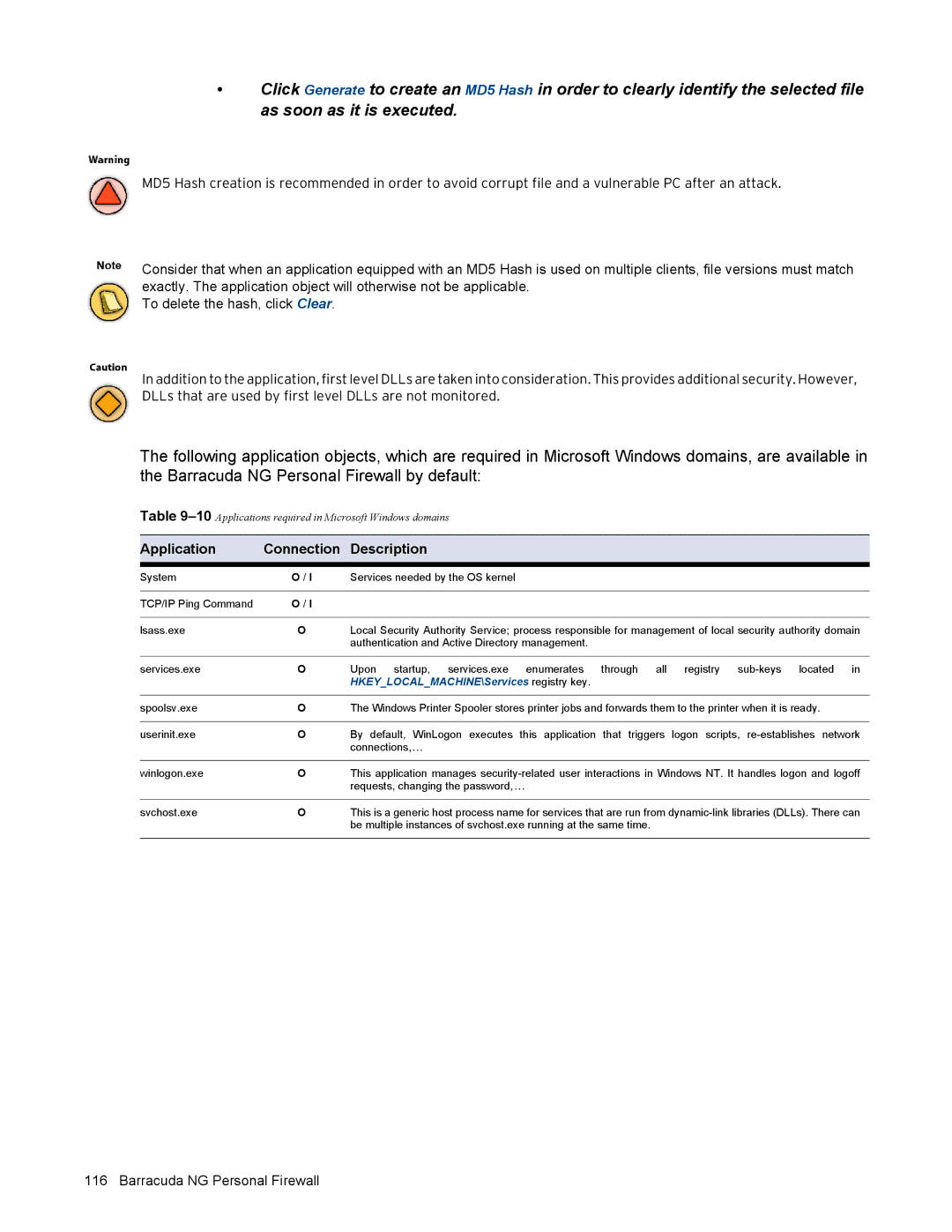 Barracuda Networks VERSION SP4 manual 10Applications required in Microsoft Windows domains 