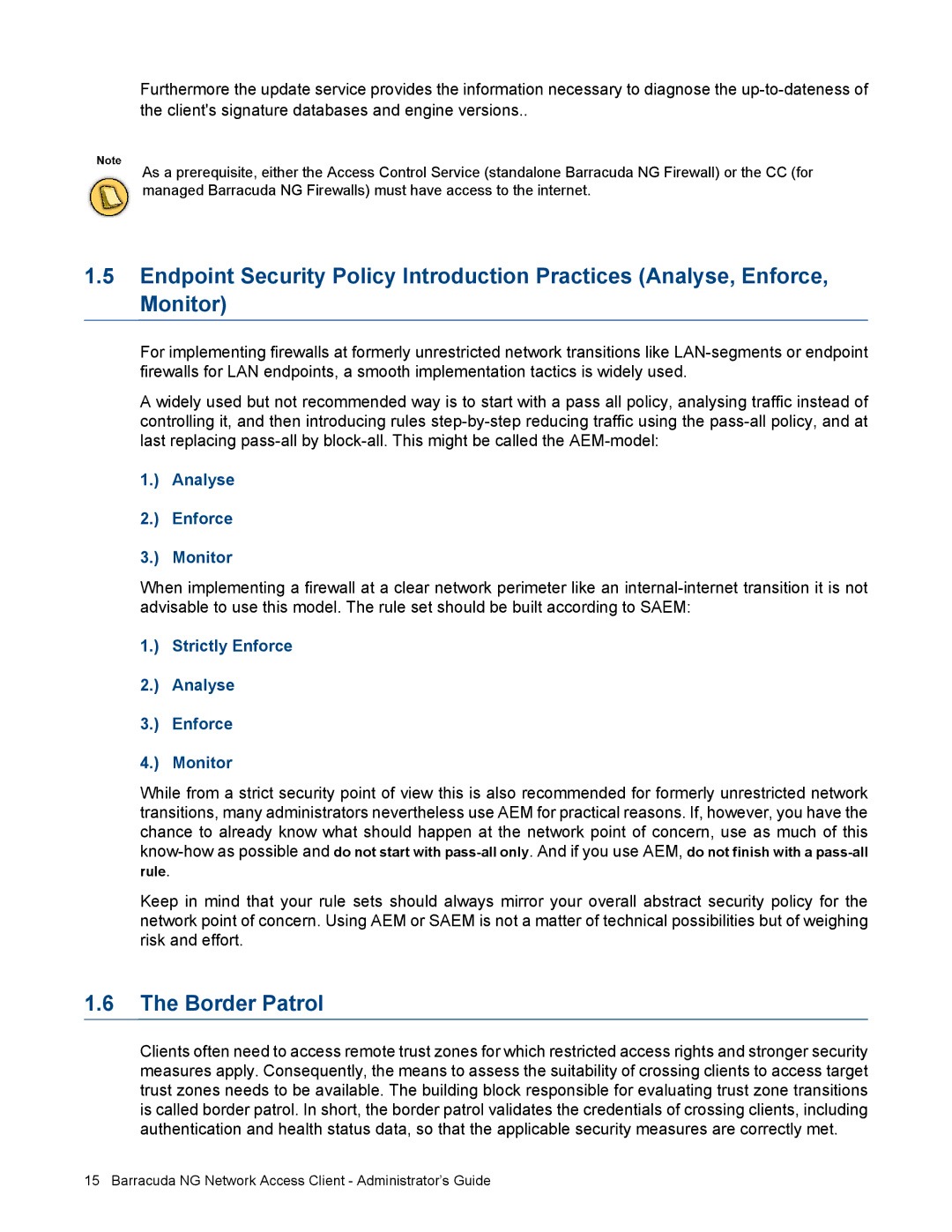 Barracuda Networks VERSION SP4 manual Border Patrol, Analyse Enforce Monitor 