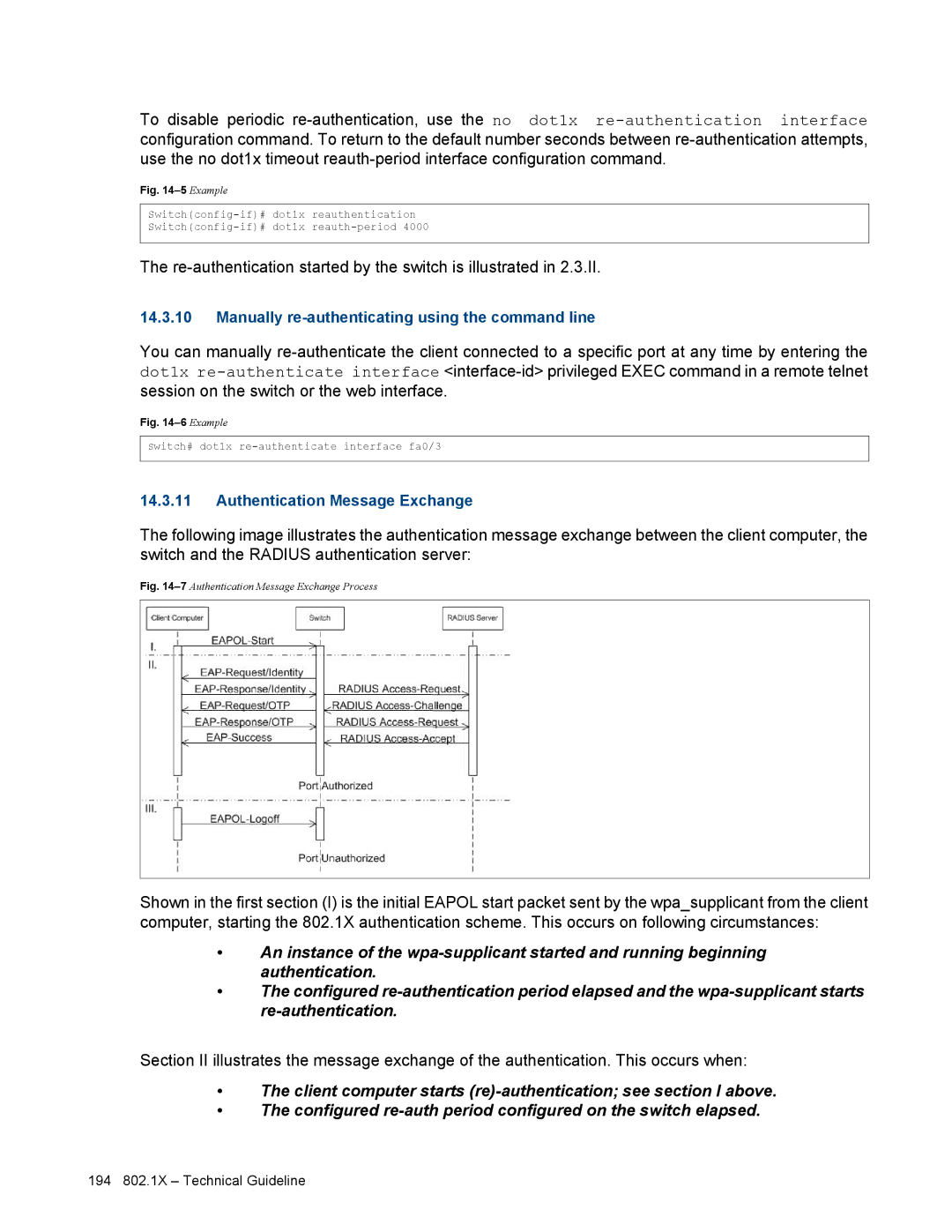 Barracuda Networks VERSION SP4 manual Re-authentication started by the switch is illustrated, Example 