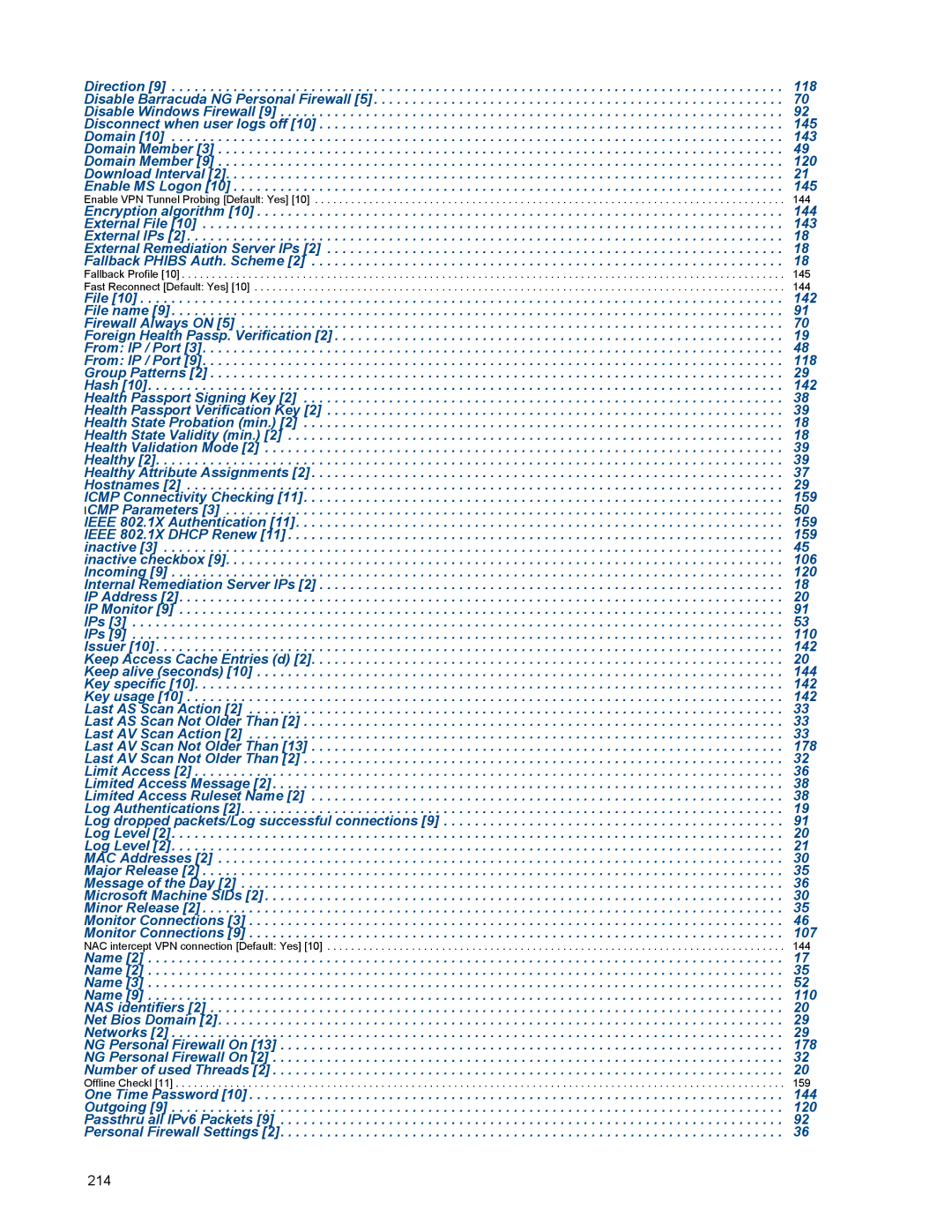 Barracuda Networks VERSION SP4 manual 214 