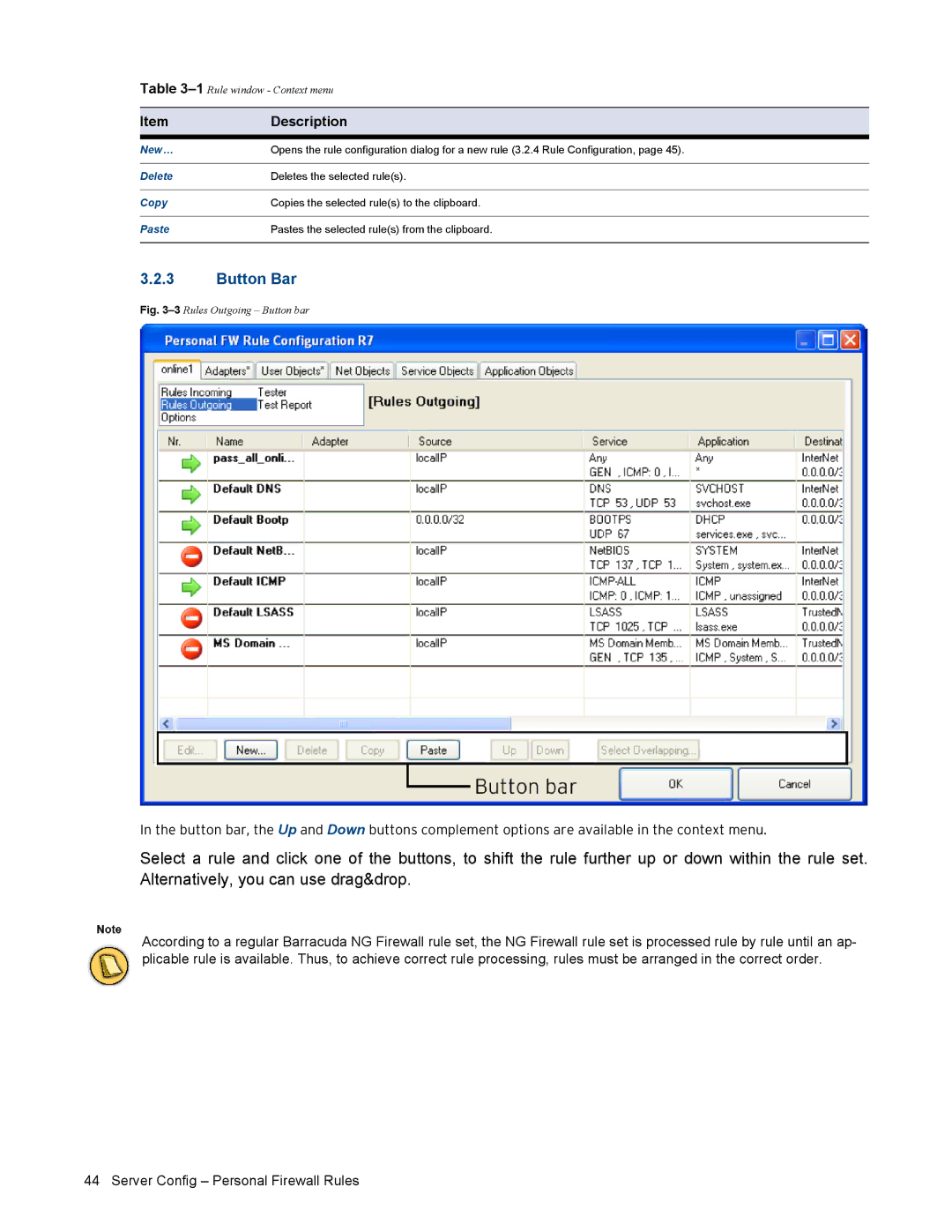 Barracuda Networks VERSION SP4 manual New…, Delete, Copy, Paste 