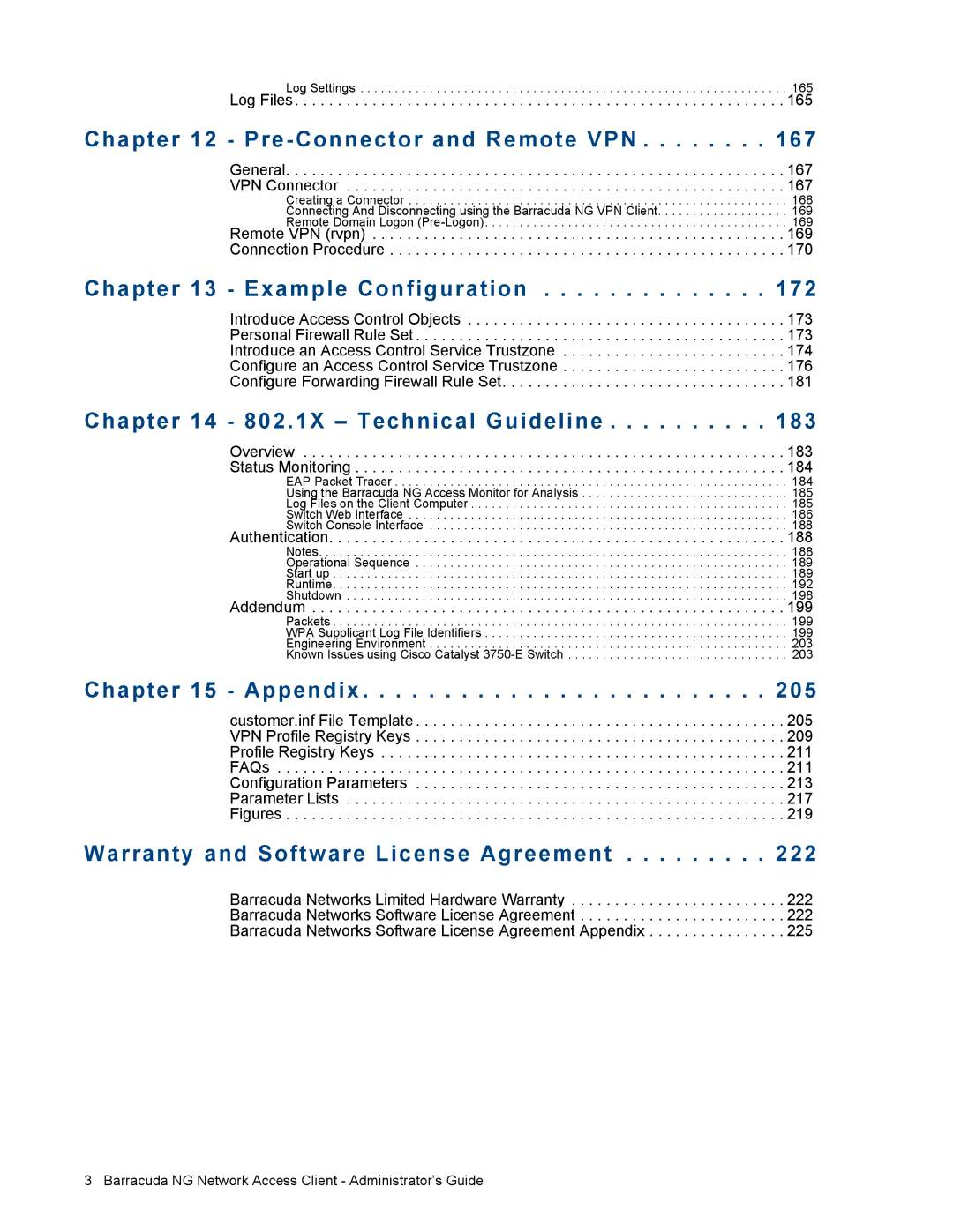 Barracuda Networks VERSION SP4 Pre-Connector and Remote VPN, Example Configuration, 802.1X Technical Guideline, Appendix 