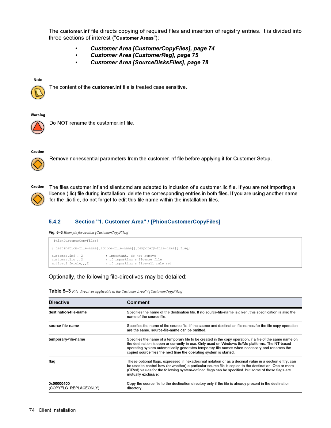 Barracuda Networks VERSION SP4 manual Optionally, the following file-directives may be detailed, Directive Comment 