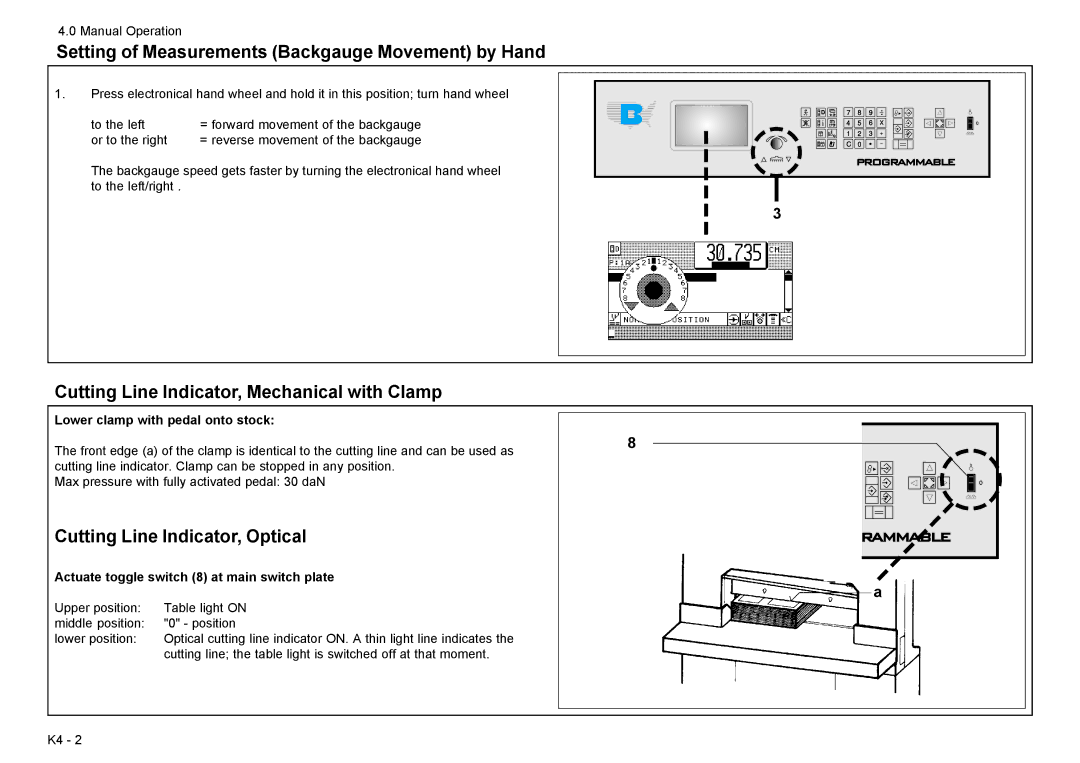 Baum Bros. Imports 26.4 Setting of Measurements Backgauge Movement by Hand, Cutting Line Indicator, Mechanical with Clamp 