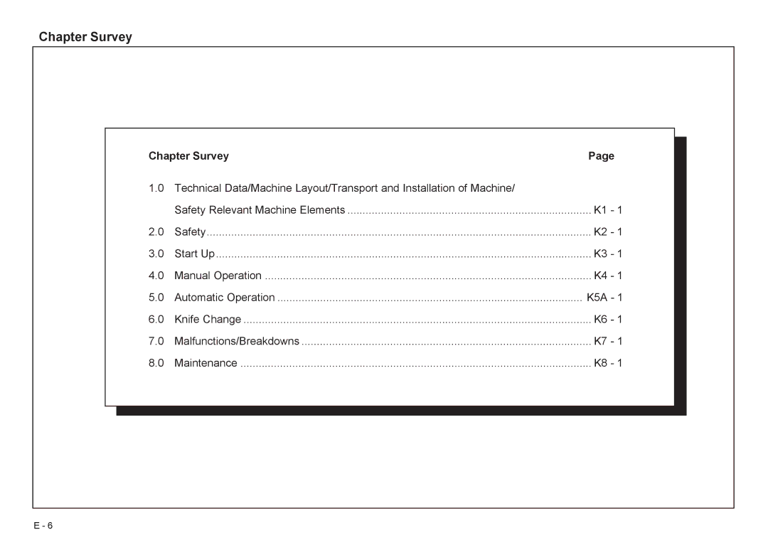 Baum Bros. Imports 26.4 manual Chapter Survey 