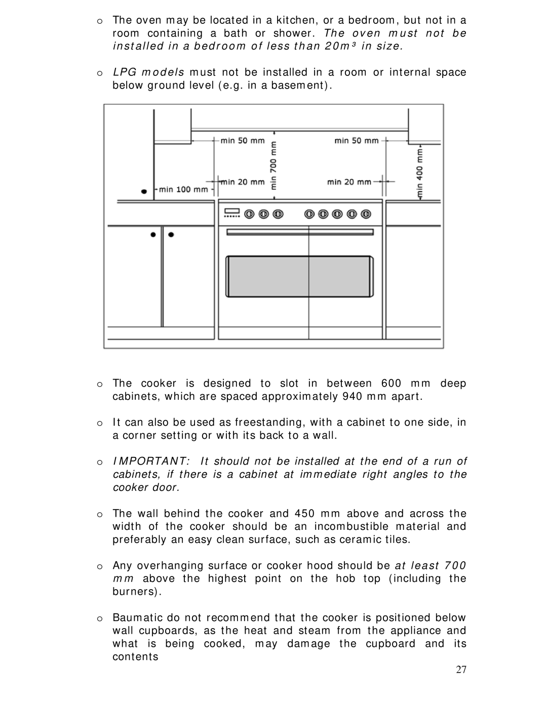 Baumatic BC190.2TCSS manual 