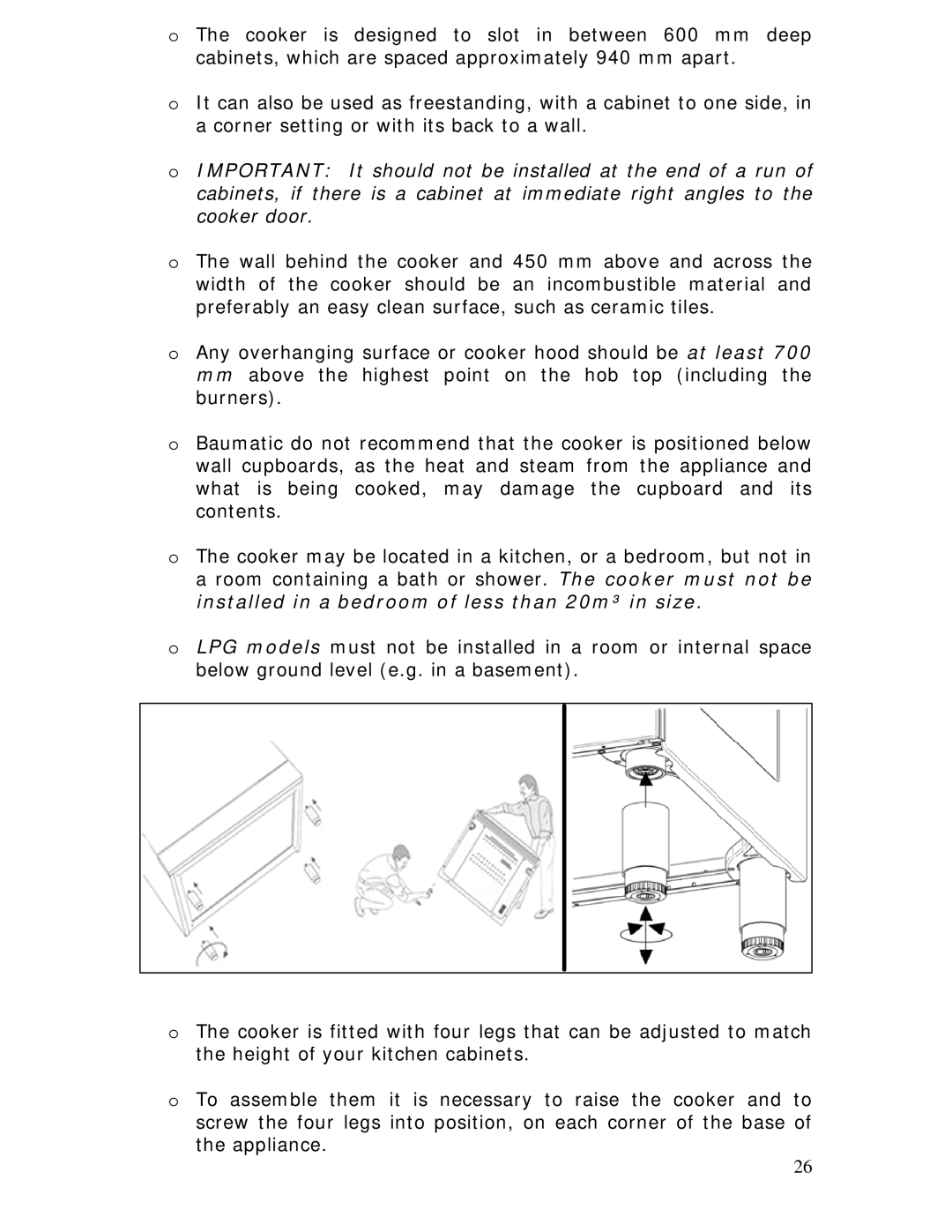 Baumatic BC391.3TCSS manual 